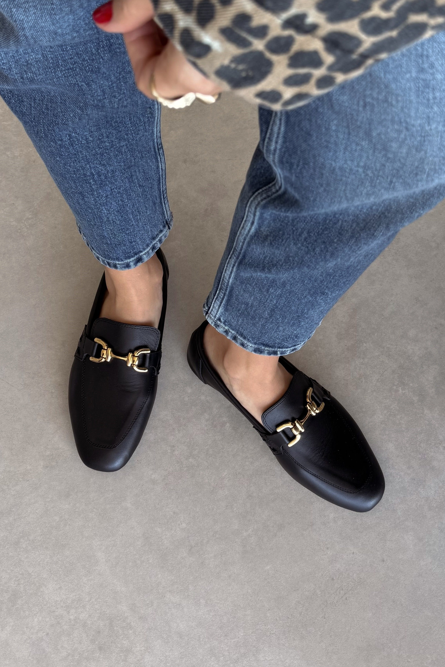 Axel Siyah Hakiki Deri Loafer