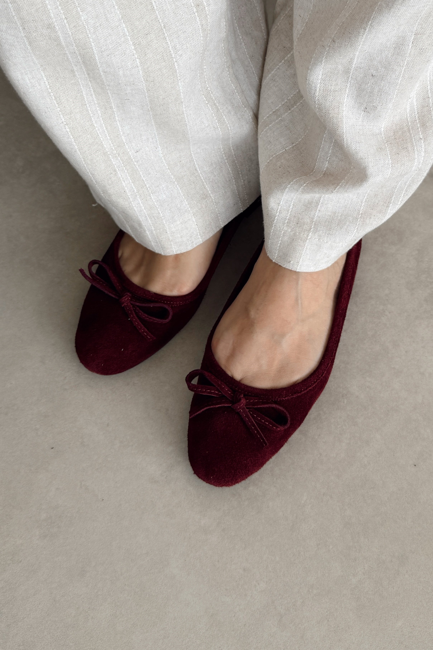 Basic Bordo Hakiki Deri Babet
