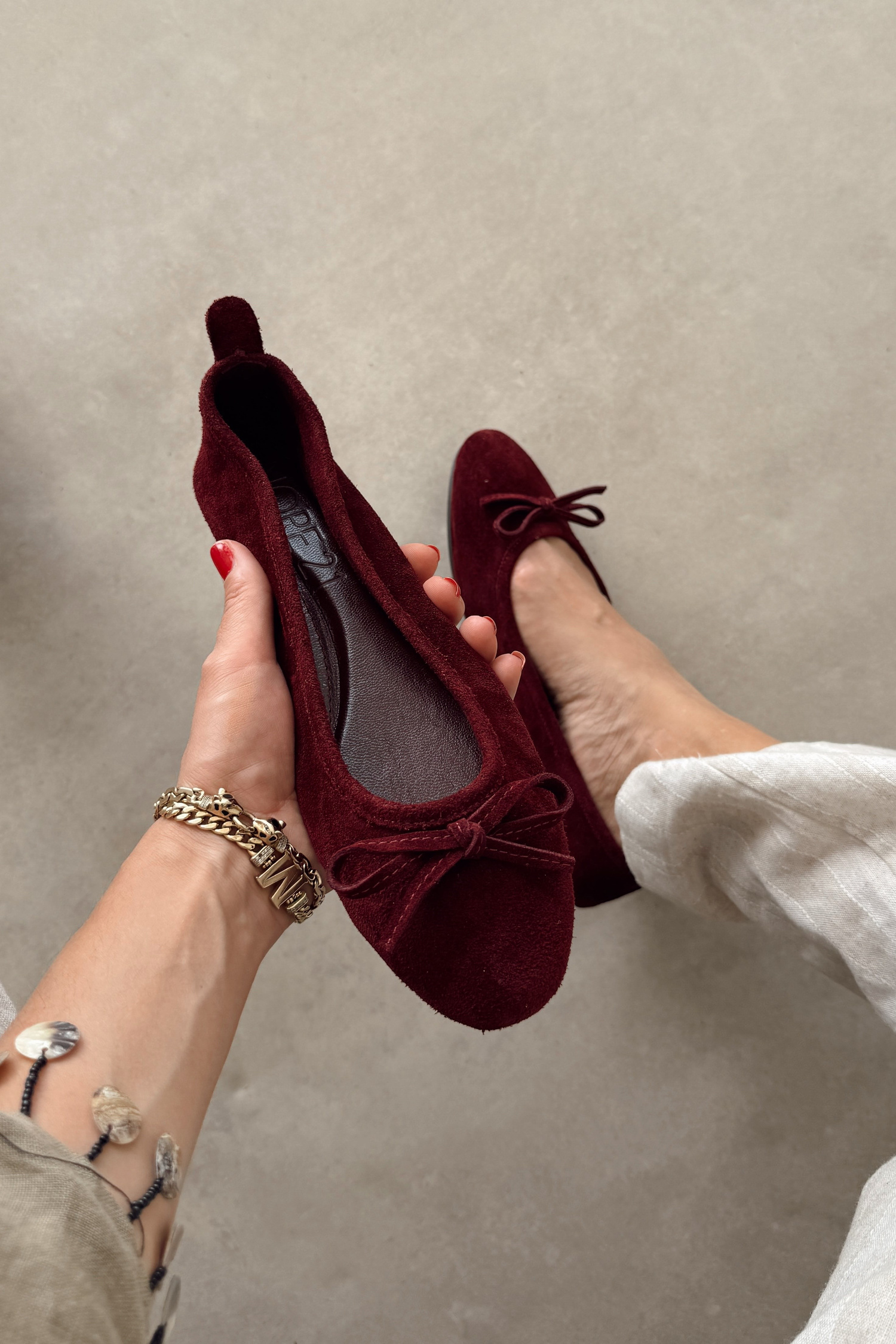 Basic Bordo Hakiki Deri Babet