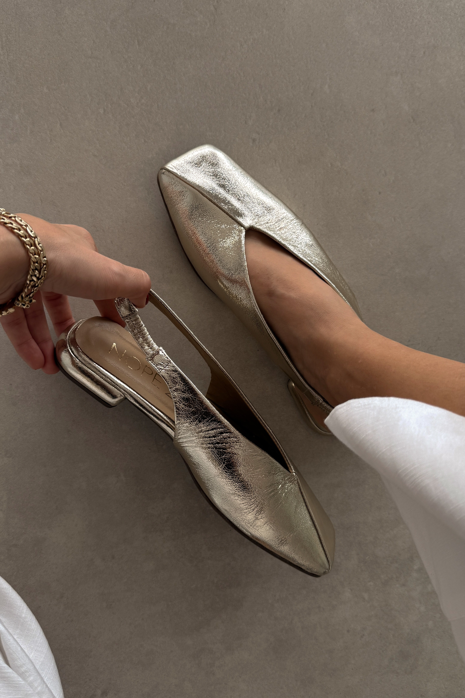 Blanco Gold Hakiki Deri Babet 