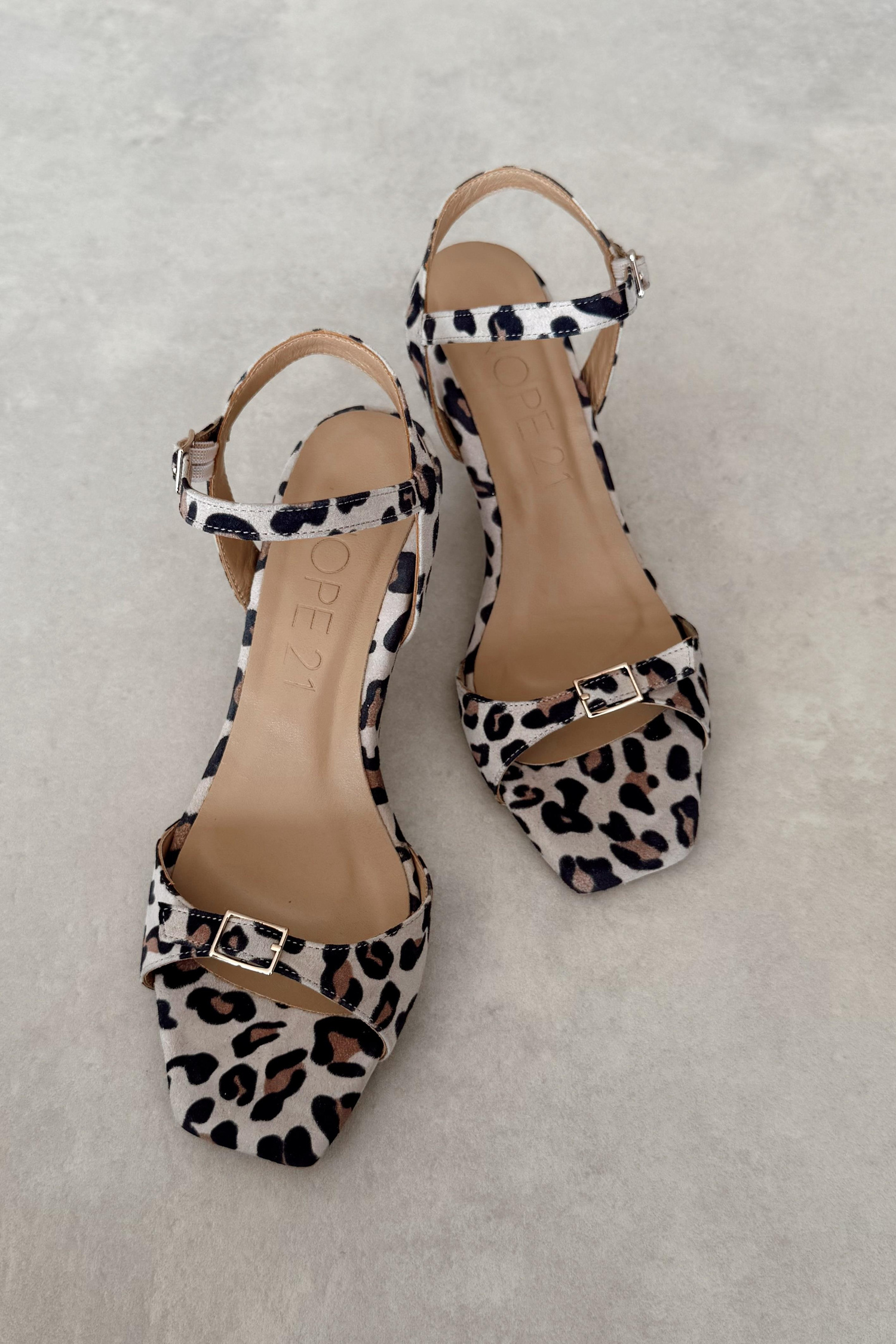 Blush Leopar Hakiki Deri Topuklu Ayakkabı