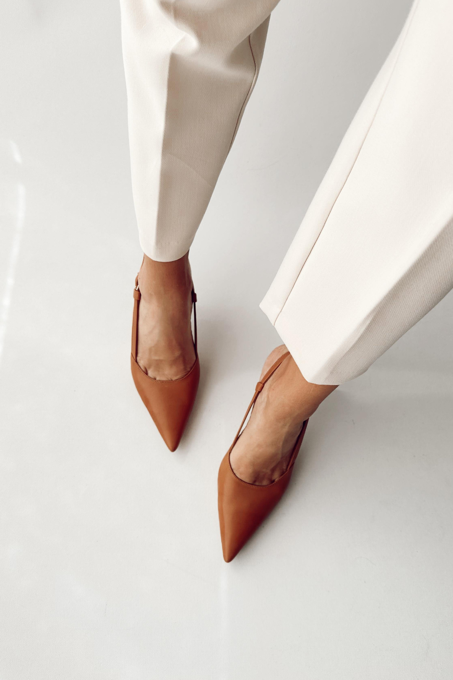 Camellia Taba Hakiki Deri Stiletto