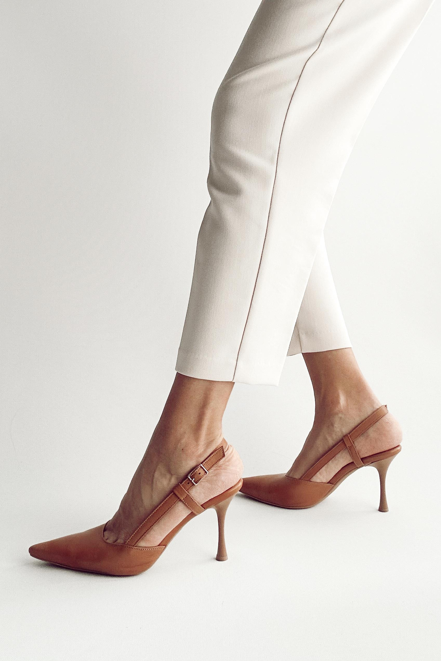 Camellia Taba Hakiki Deri Stiletto