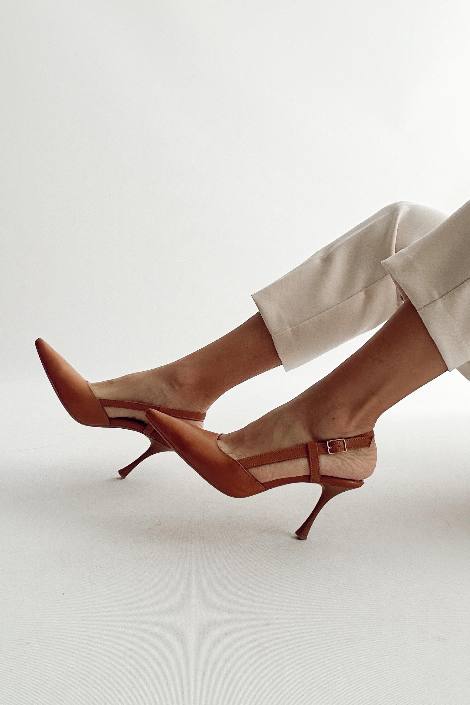 Camellia Taba Hakiki Deri Stiletto
