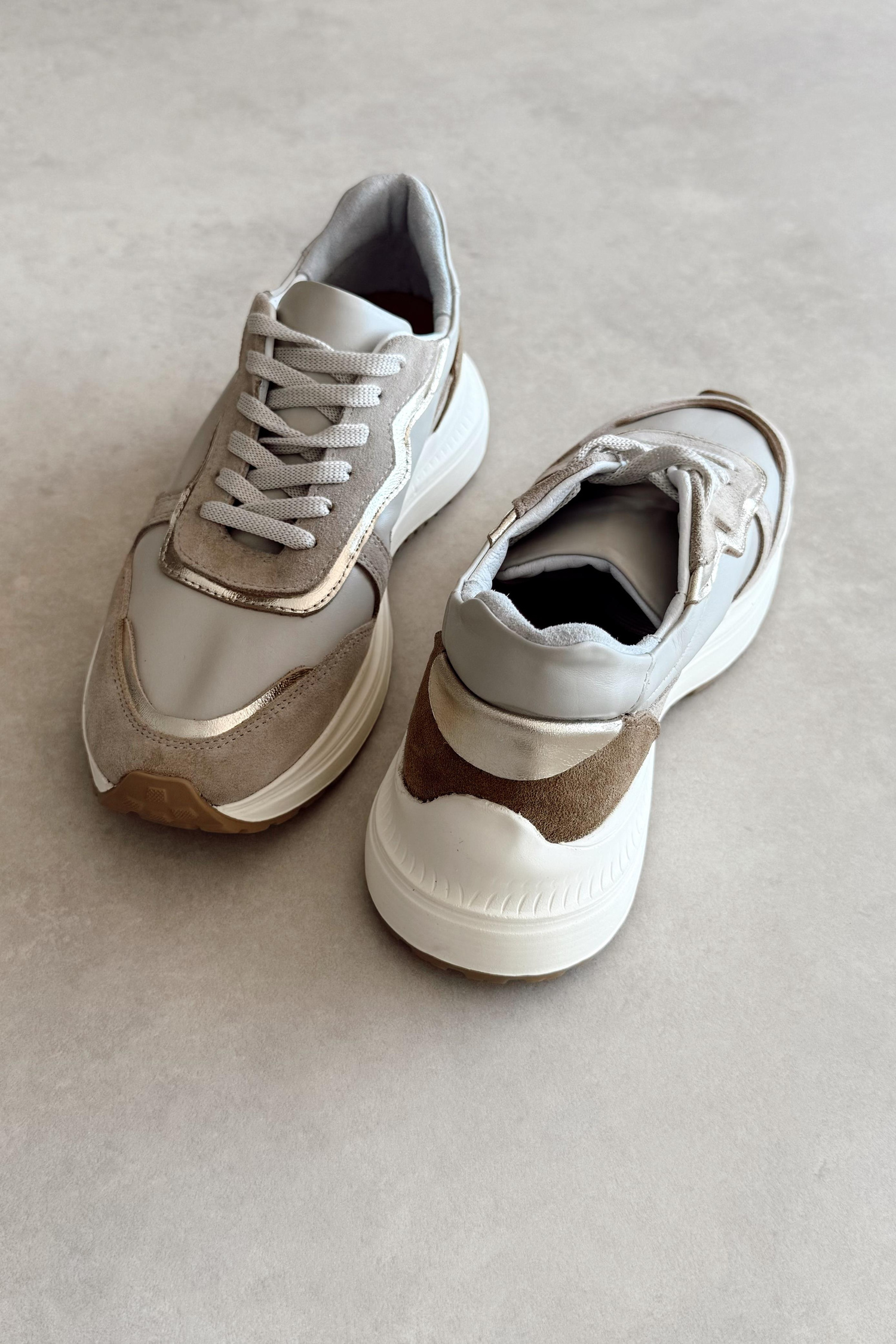 Chello Bej Hakiki Deri Sneaker