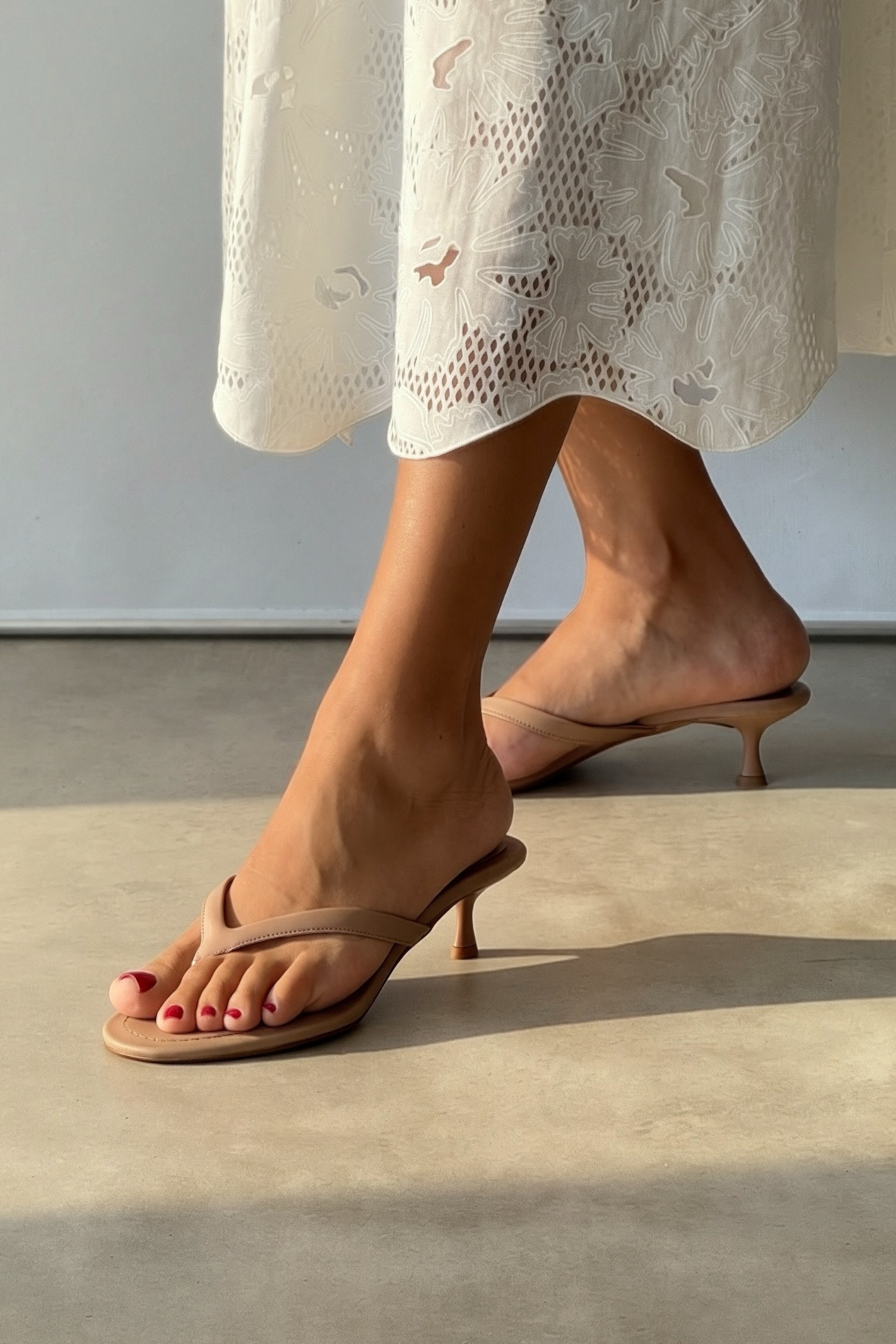 Daisy Nude Mini Topuklu Terlik 