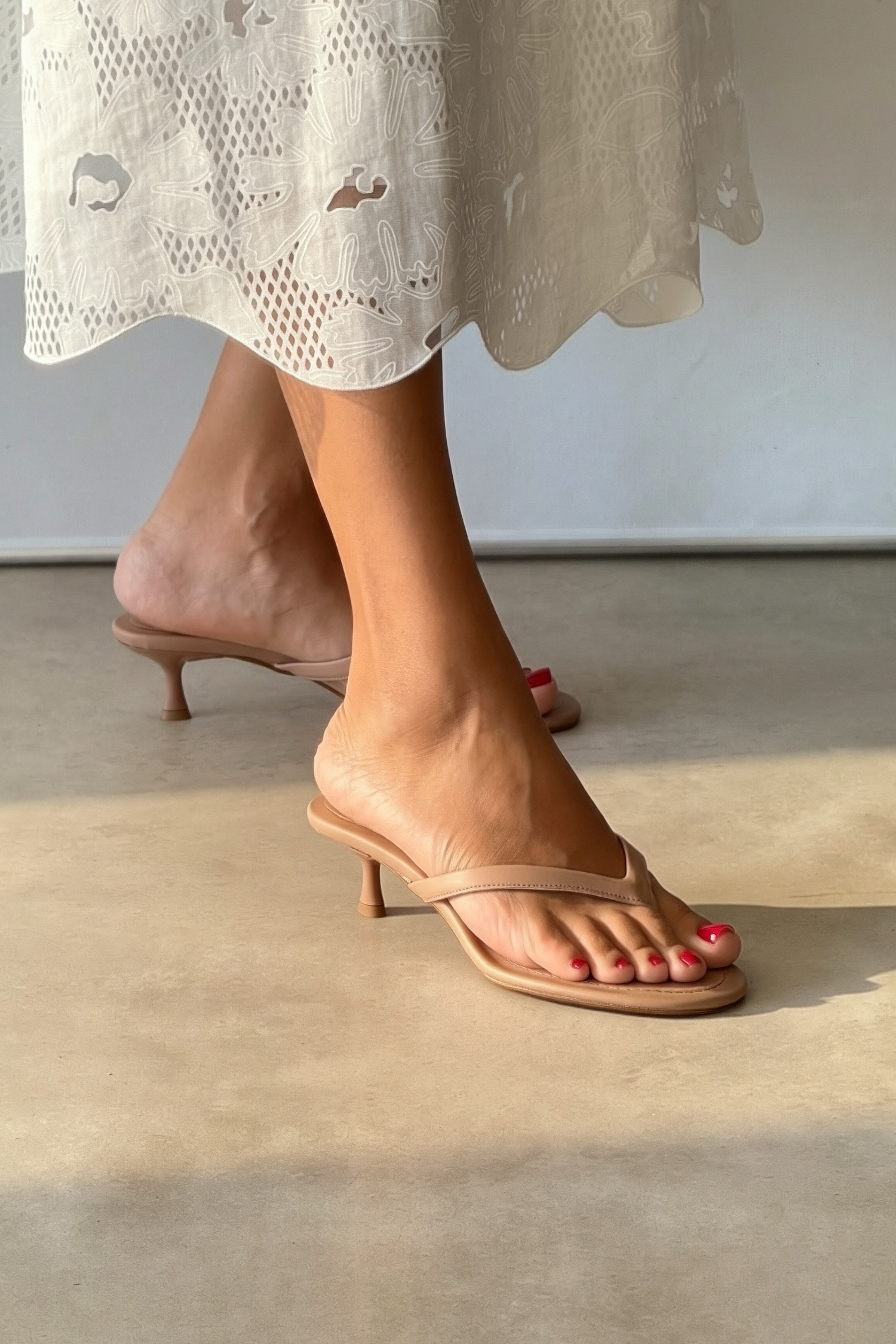 Daisy Nude Mini Topuklu Terlik 