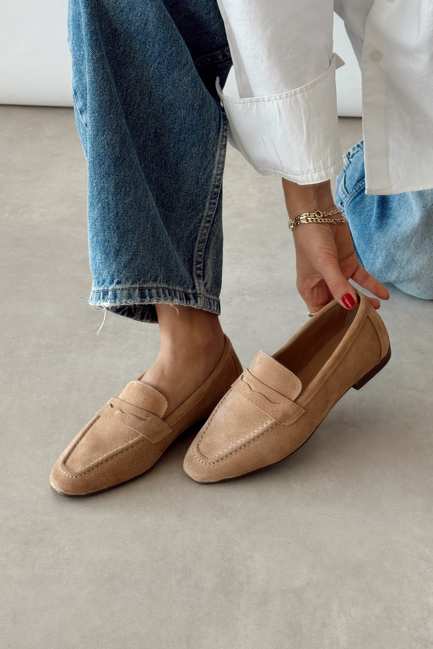 Georgia Nude Hakiki Deri Loafer
