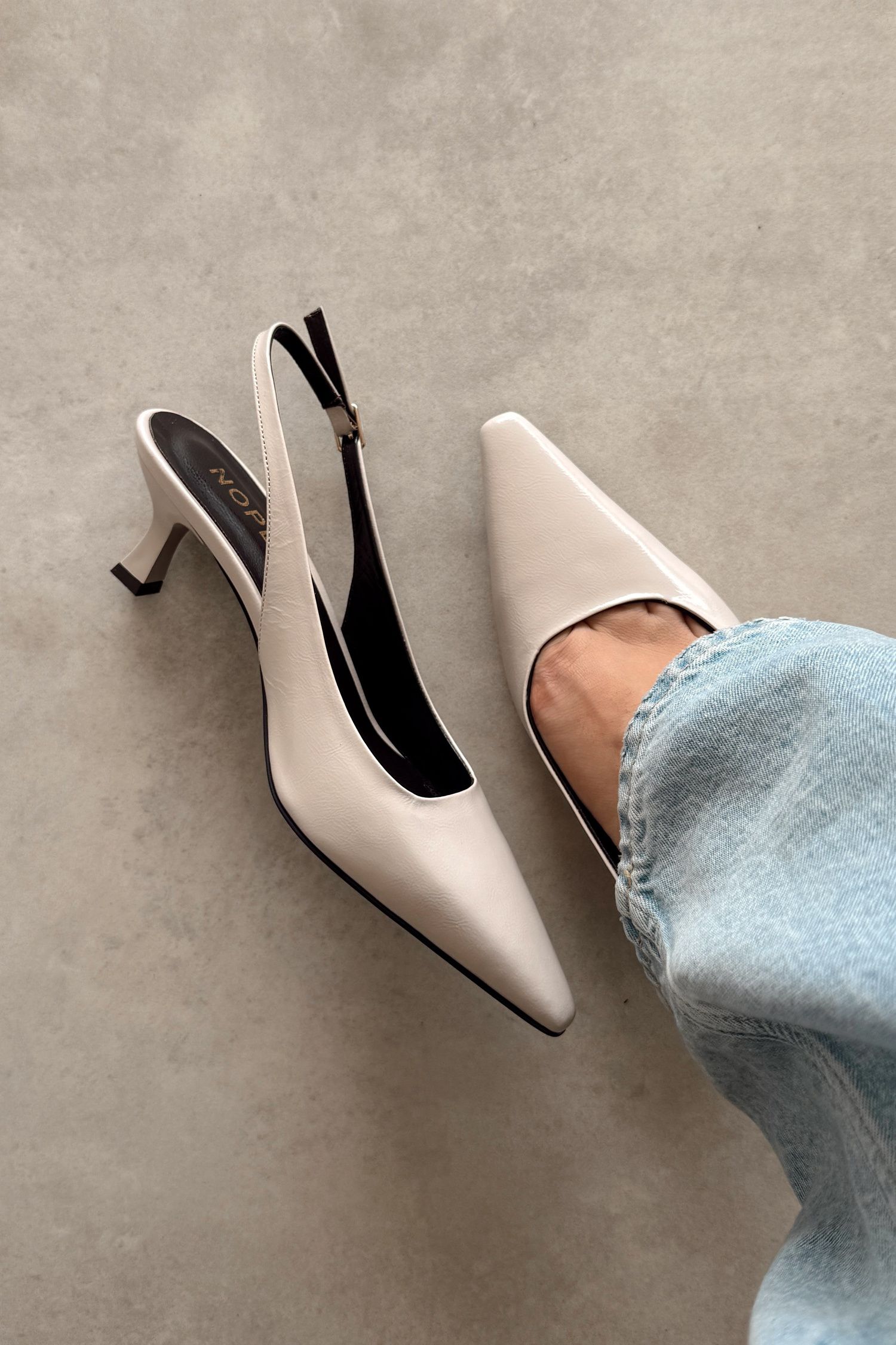 Jüliet Bej Hakiki Deri Stiletto