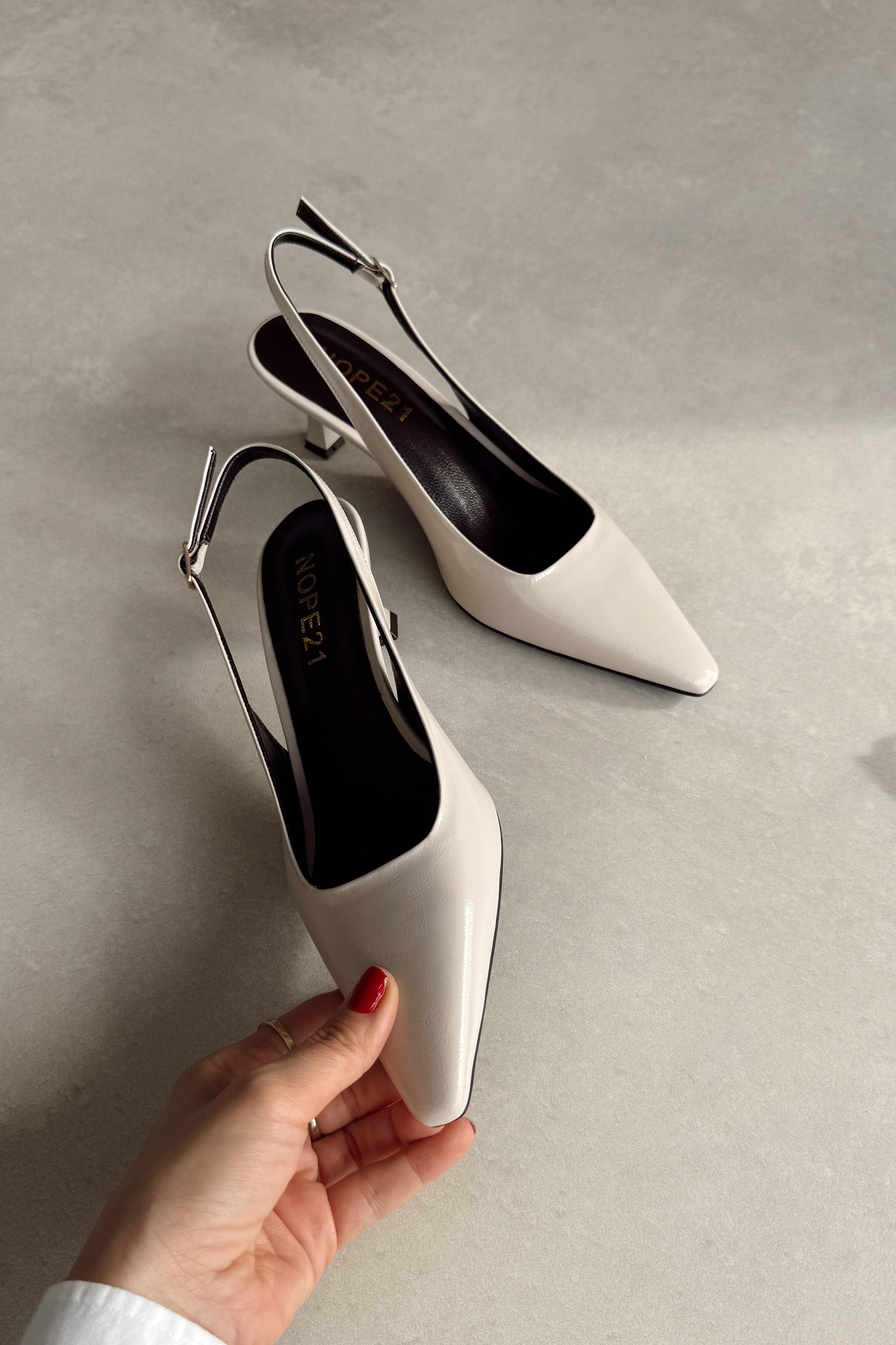 Jüliet Bej Hakiki Deri Stiletto