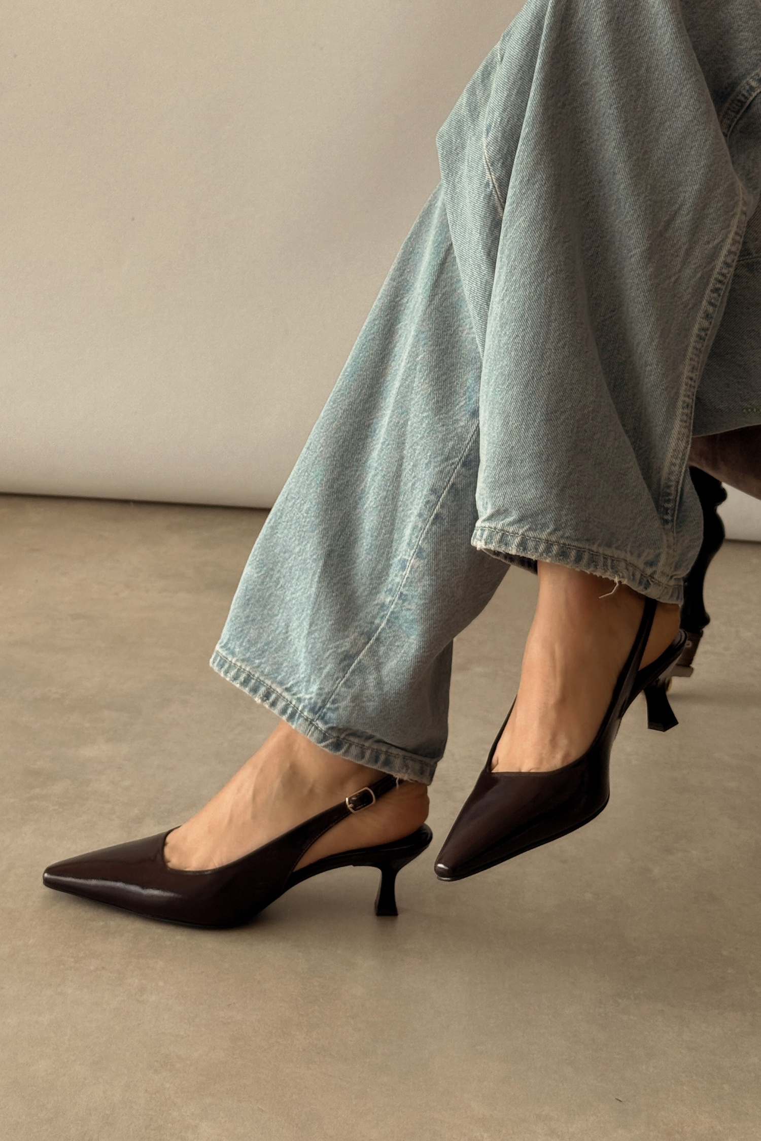 Jüliet Kahverengi Hakiki Deri Stiletto