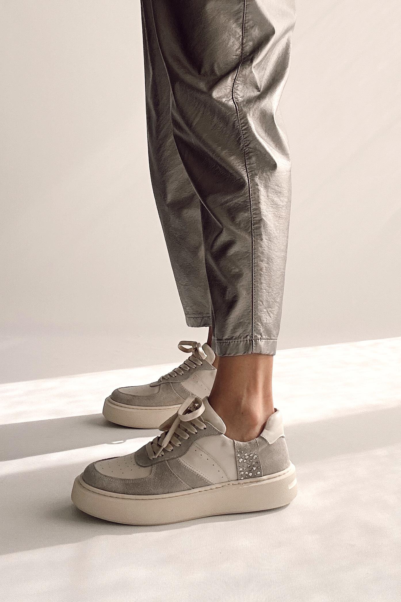 Madrid Bej Hakiki Deri Sneaker