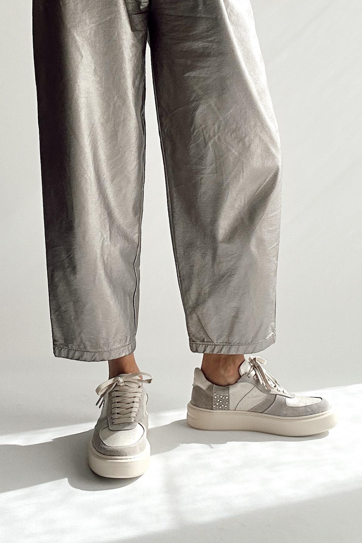 Madrid Bej Hakiki Deri Sneaker