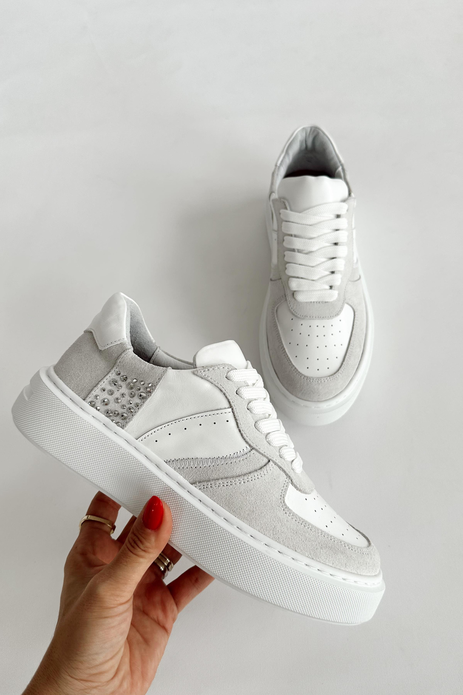 Madrid Beyaz Hakiki Deri Sneaker