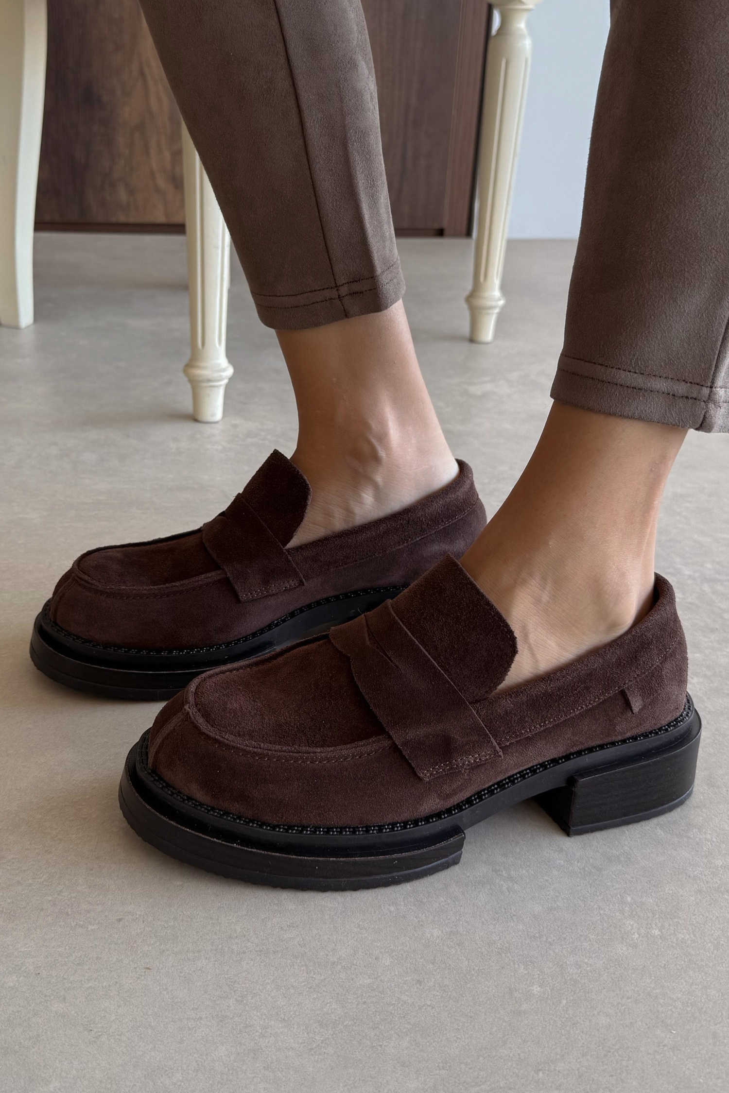 Maritza Kahverengi Hakiki Deri Loafer