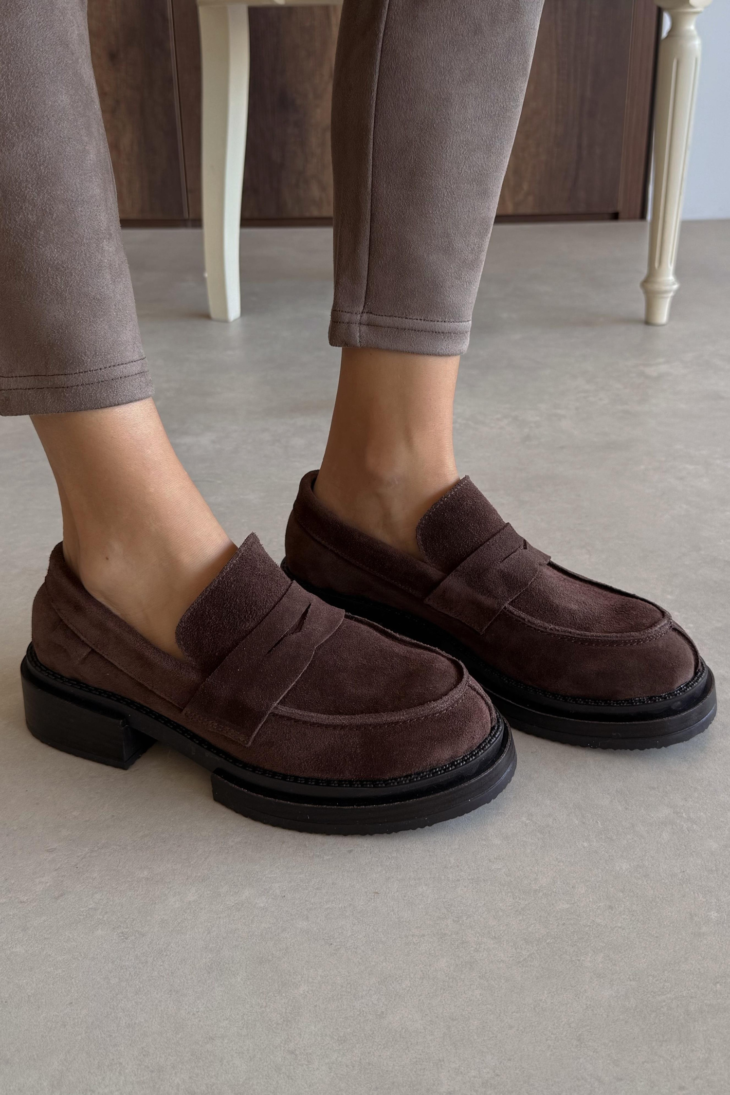 Maritza Kahverengi Hakiki Deri Loafer