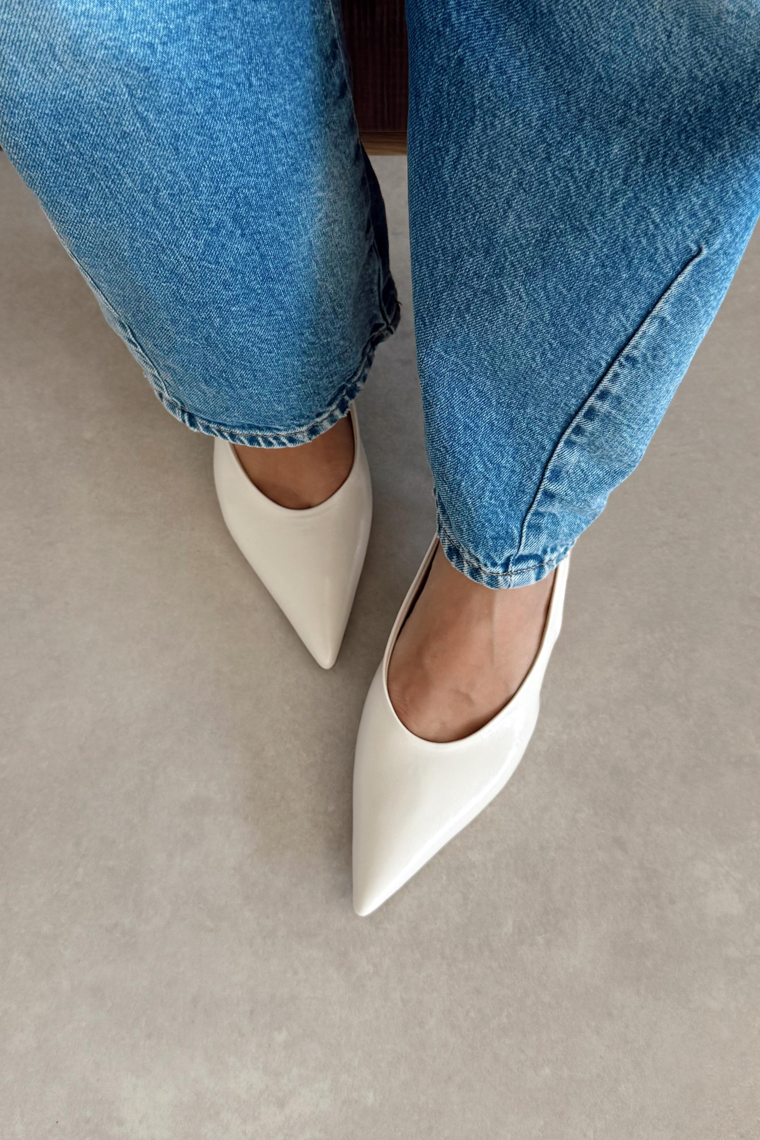 Monica Kırık Beyaz Stiletto 