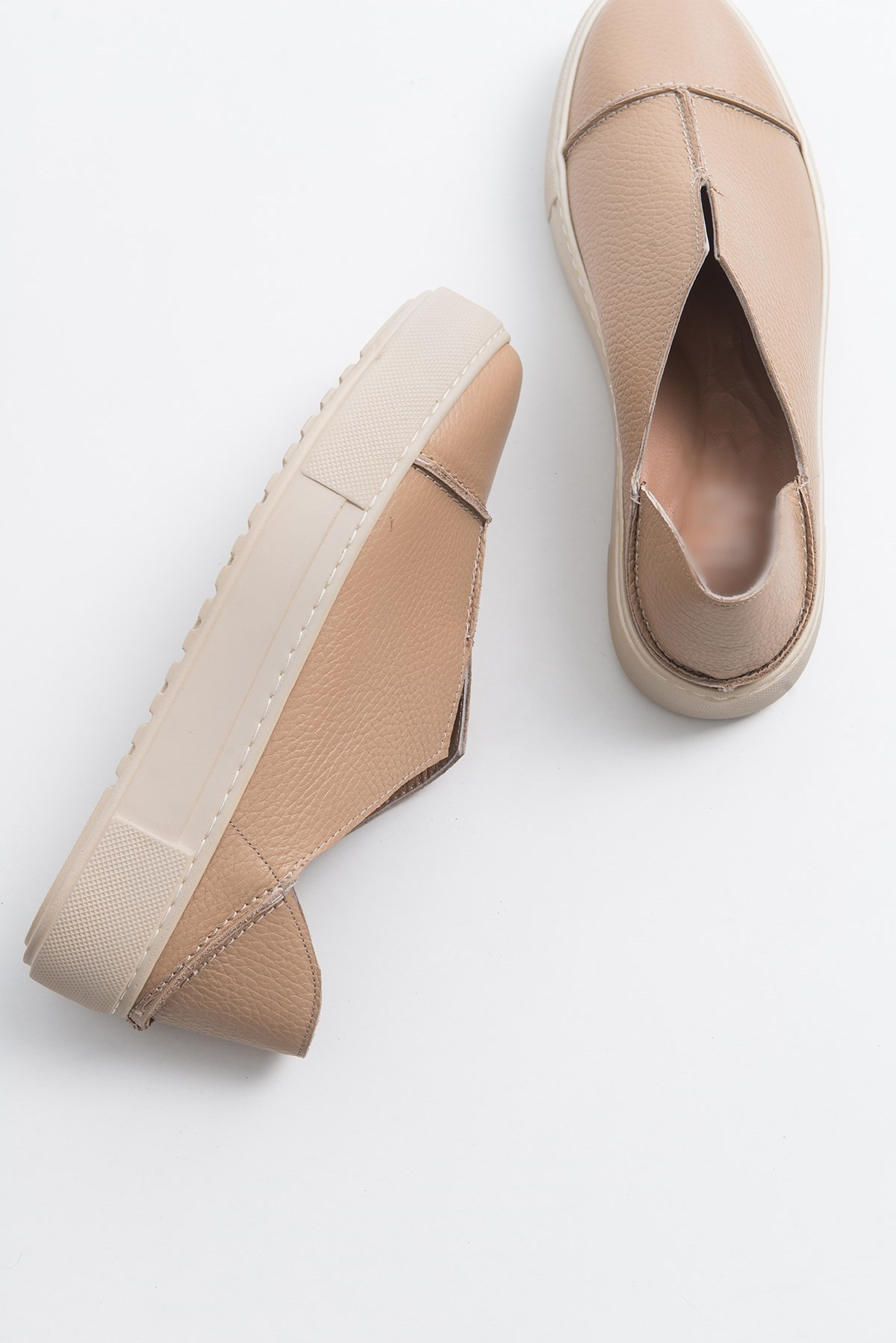 Naturel Hakiki Deri Süet Sneakers