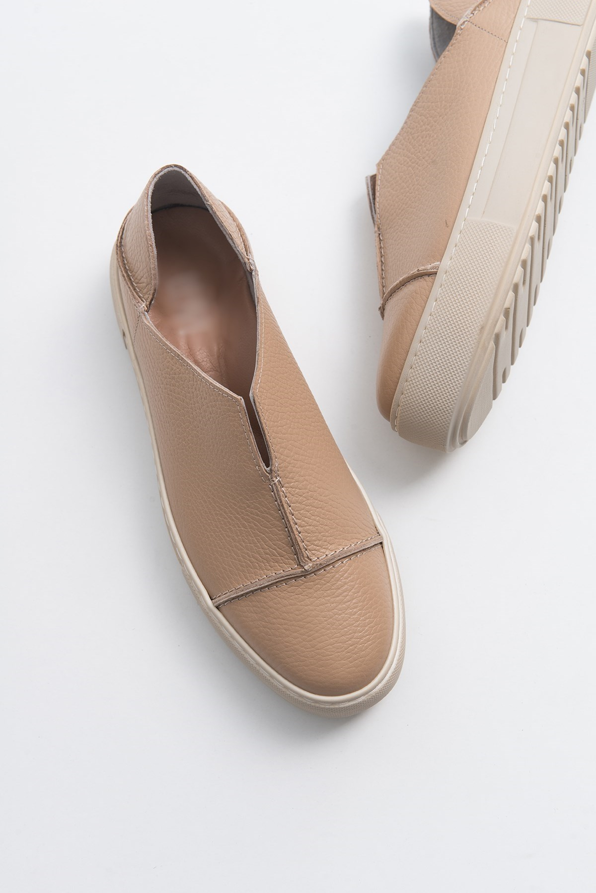 Naturel Hakiki Deri Süet Sneakers