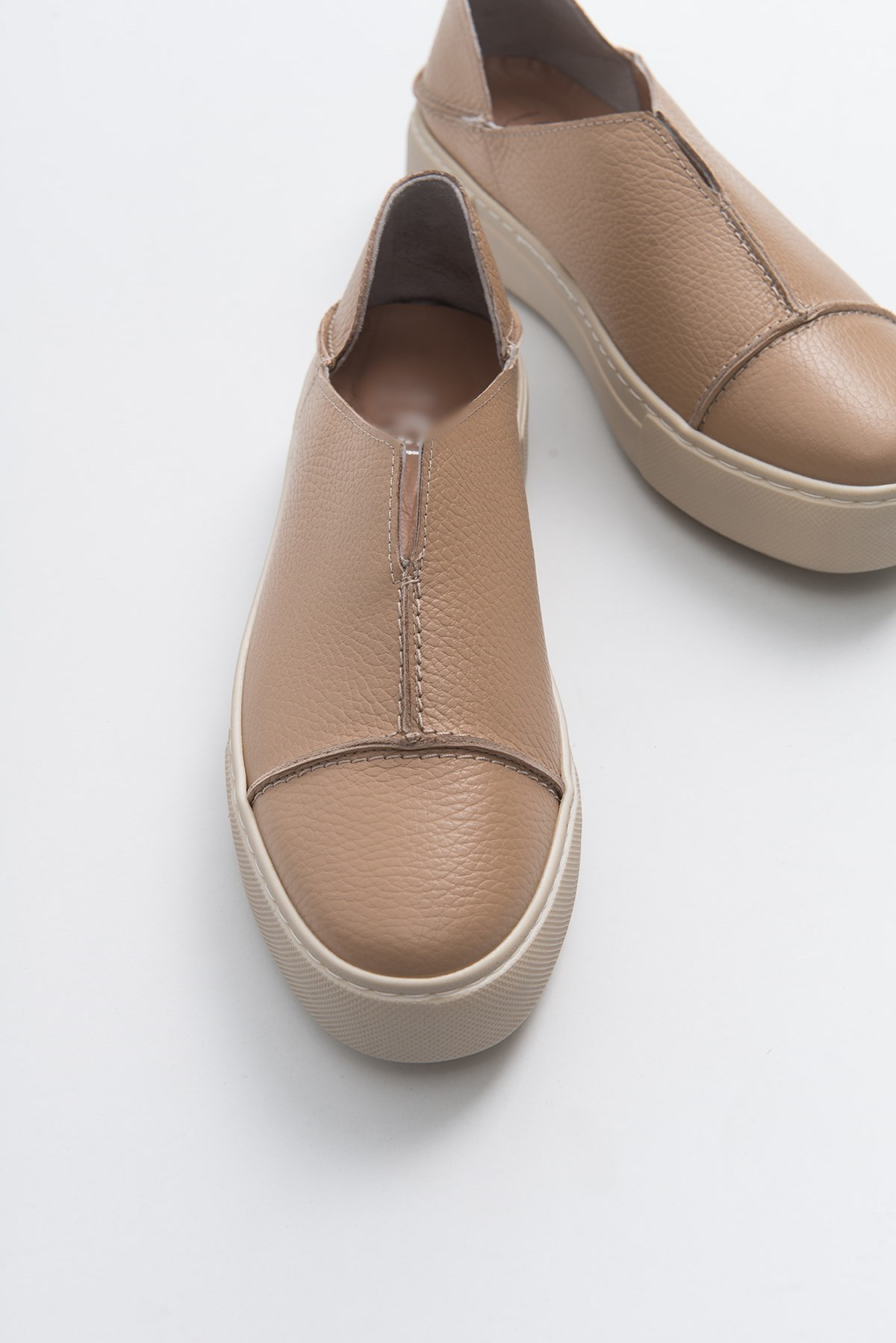 Naturel Hakiki Deri Süet Sneakers