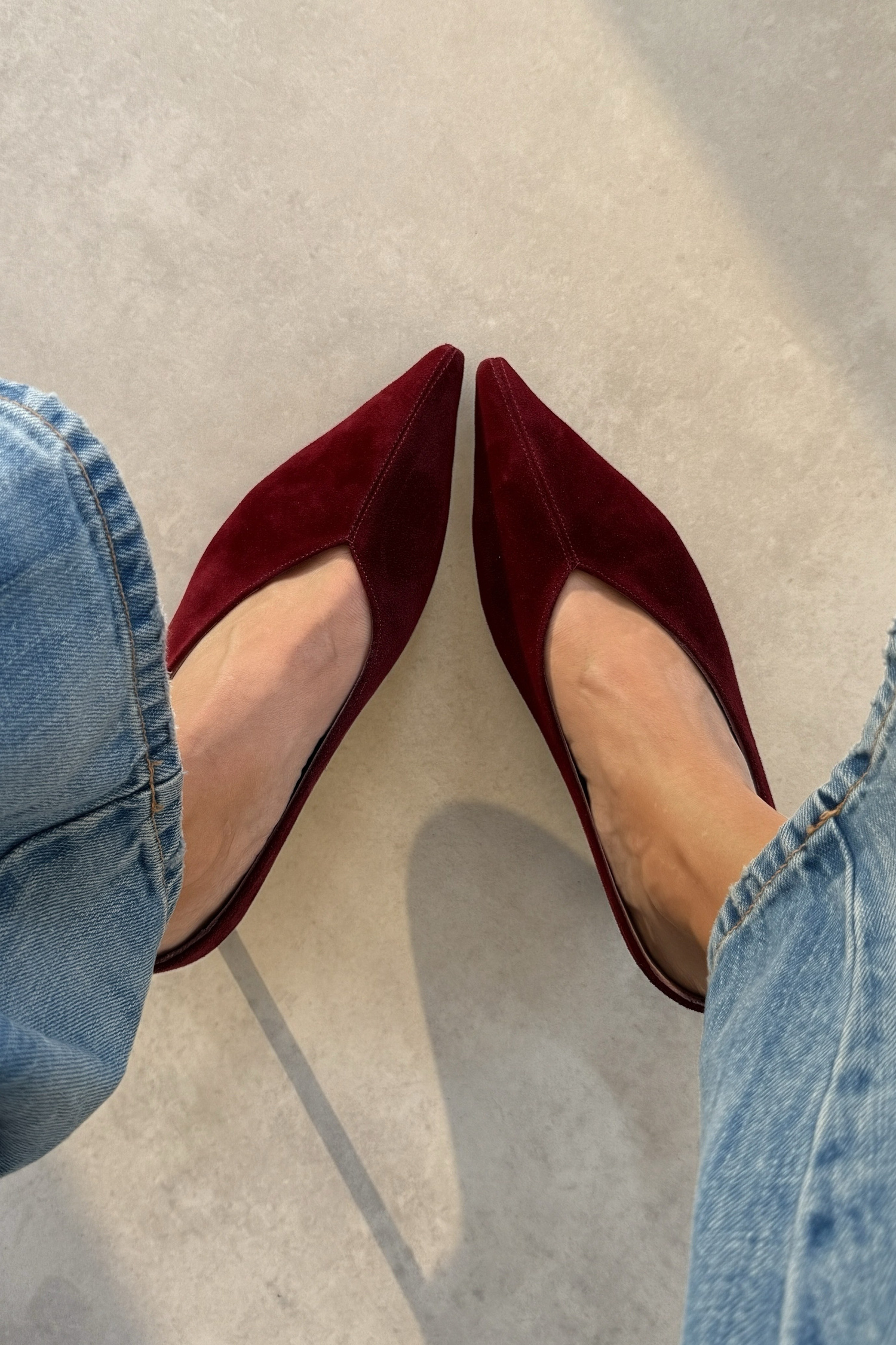 Nella Bordo Hakiki Deri Süet Stiletto