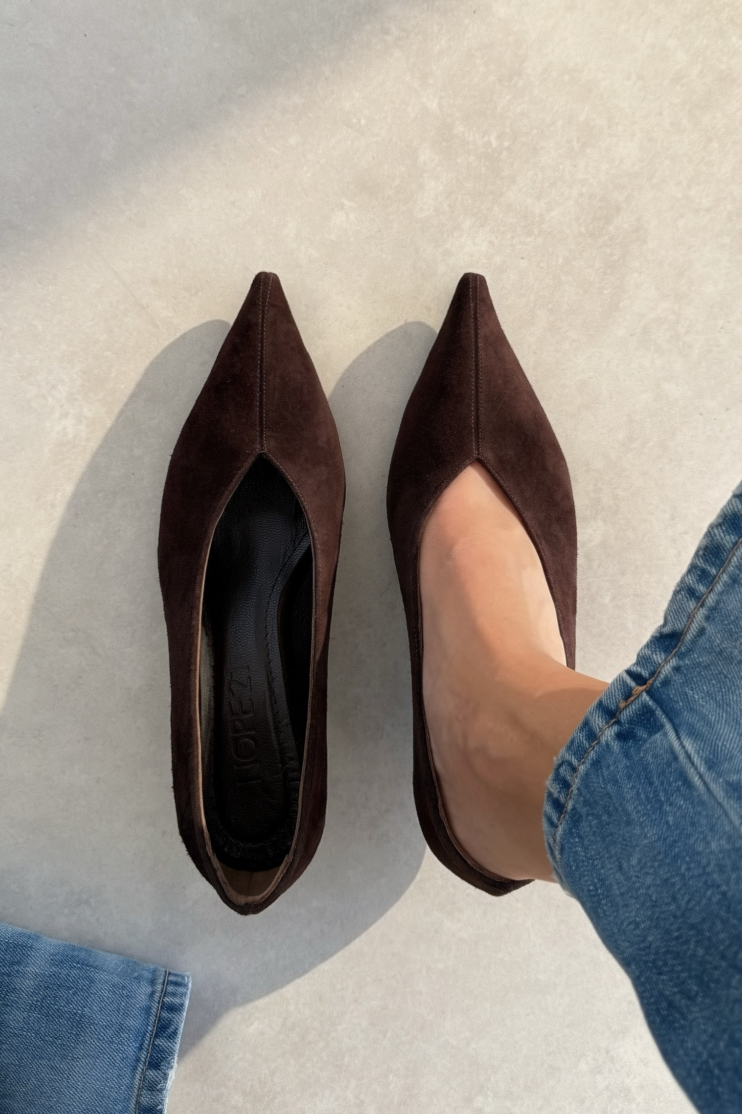 Nella Kahverengi Hakiki Deri Süet Stiletto