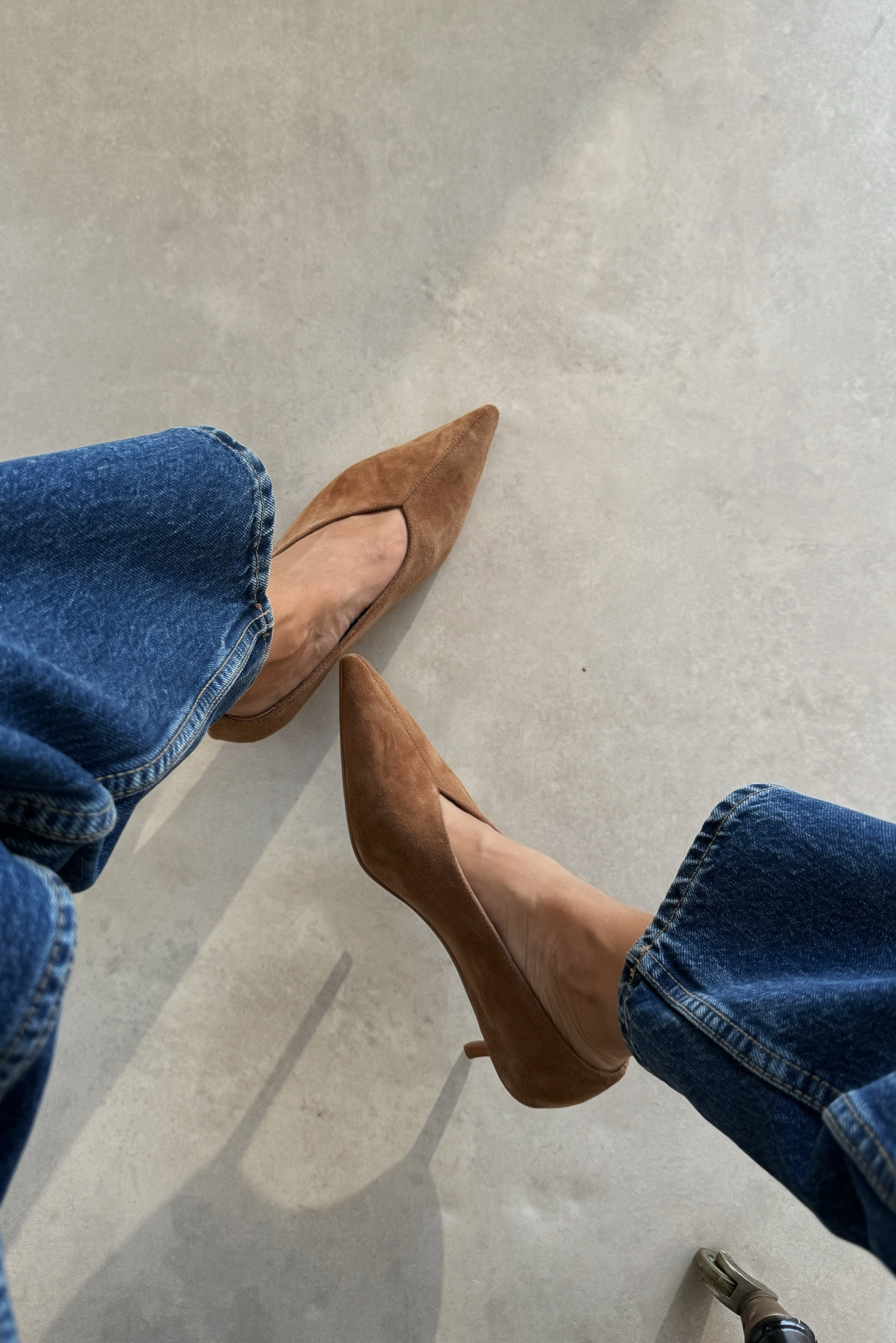 Nella Toprak Hakiki Deri Süet Stiletto
