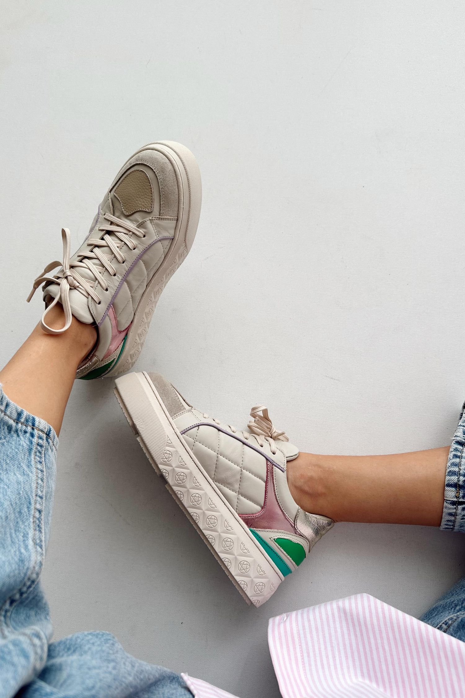 Palermo Multi Bej Hakiki Deri Sneaker