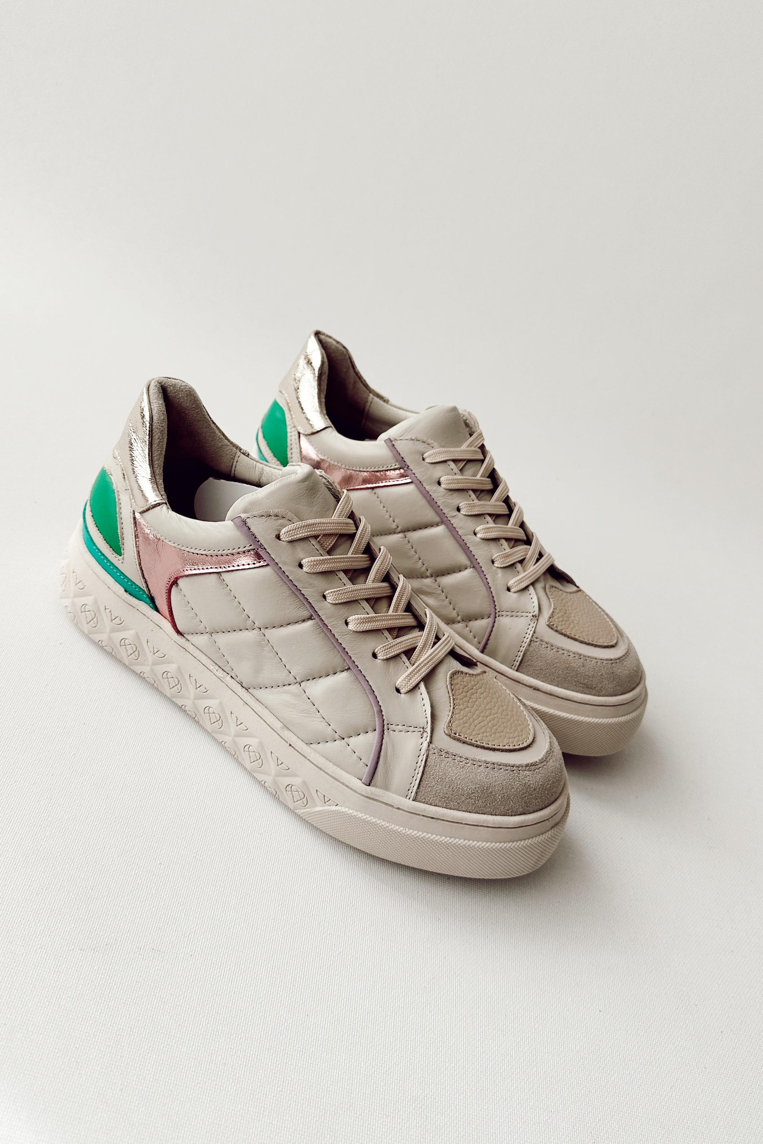 Palermo Multi Bej Hakiki Deri Sneaker