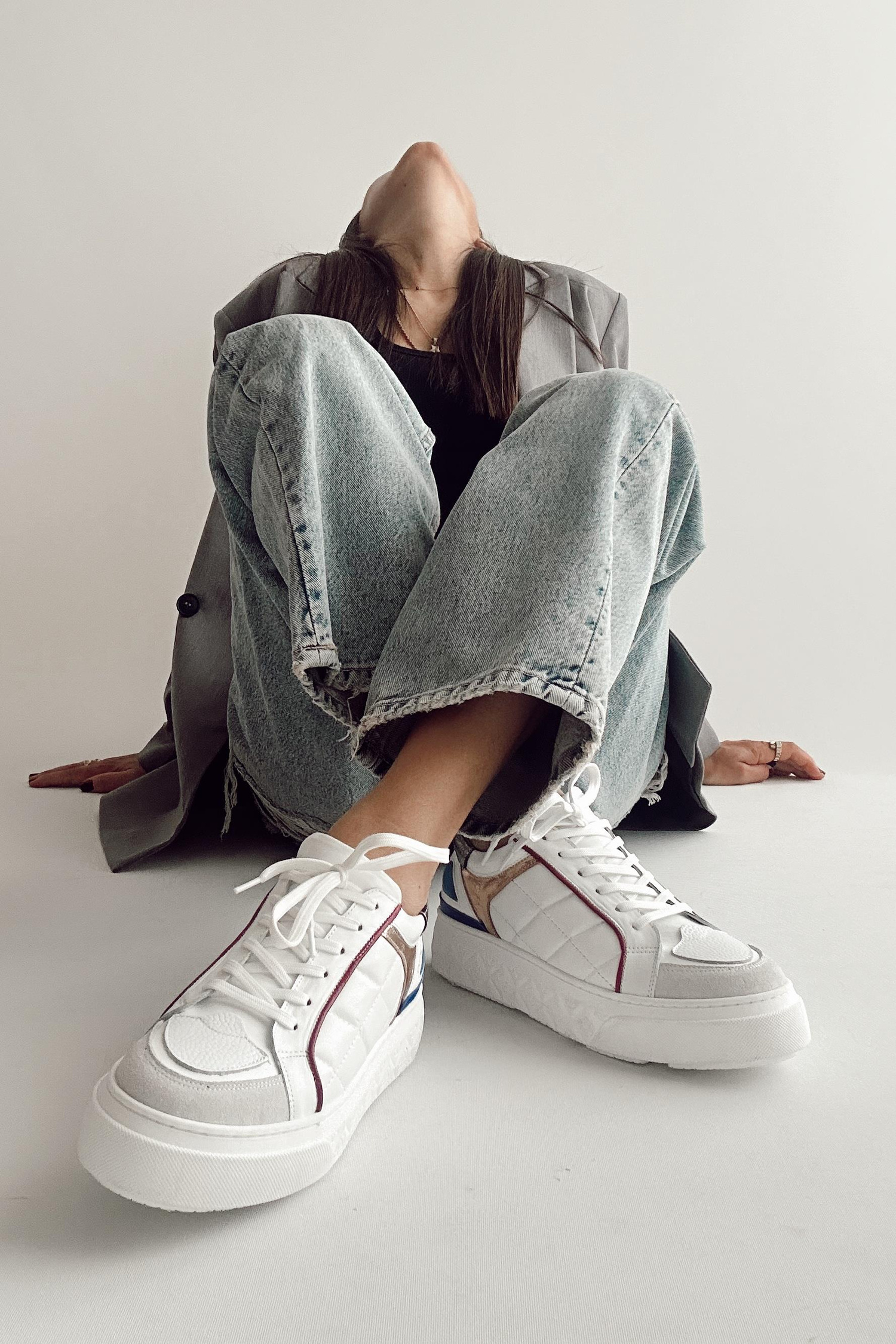 Palermo Multi Beyaz Hakiki Deri Sneaker