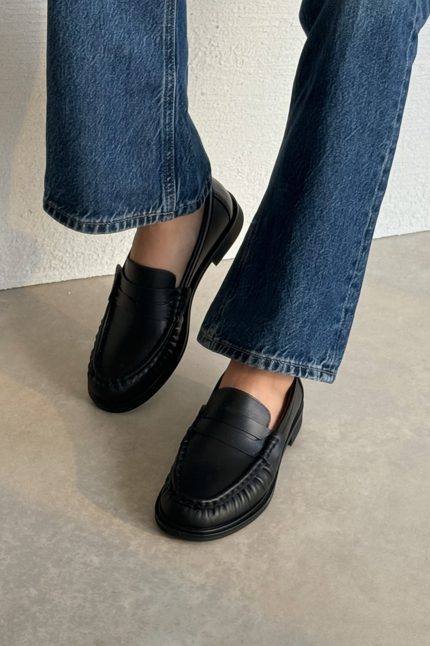Saint Siyah Hakiki Deri Loafer