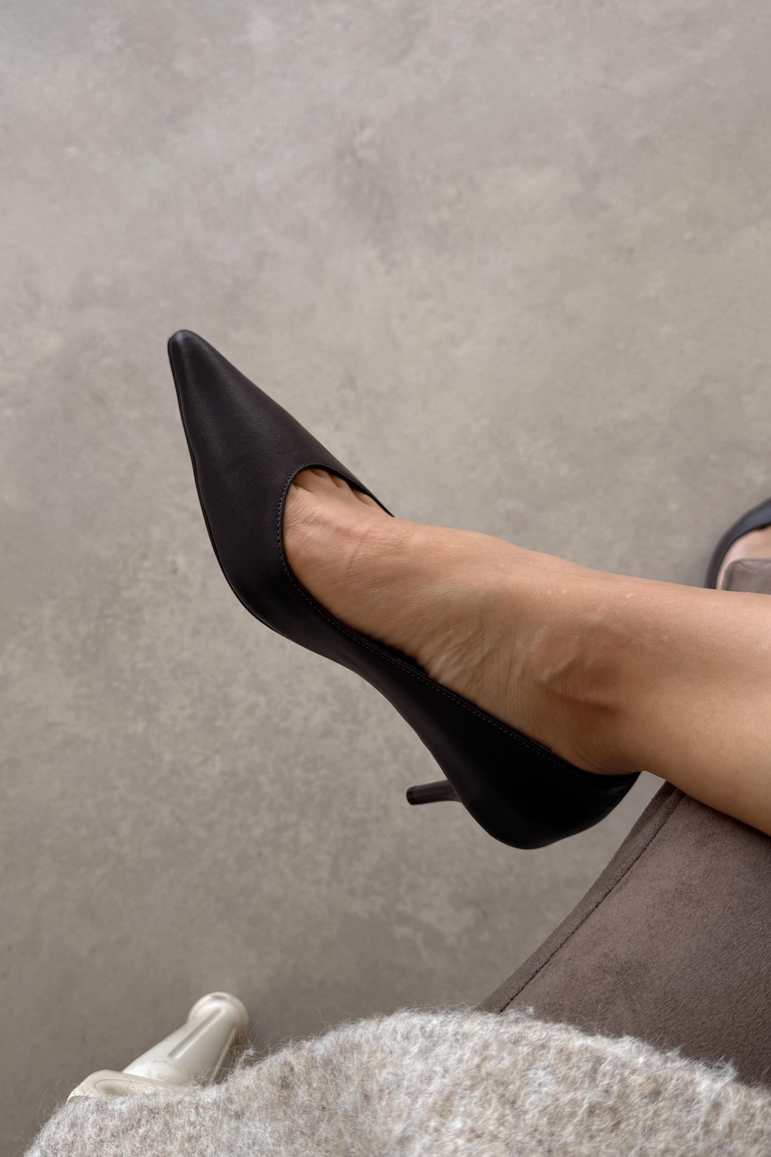Sava Kahverengi Hakiki Deri Stiletto