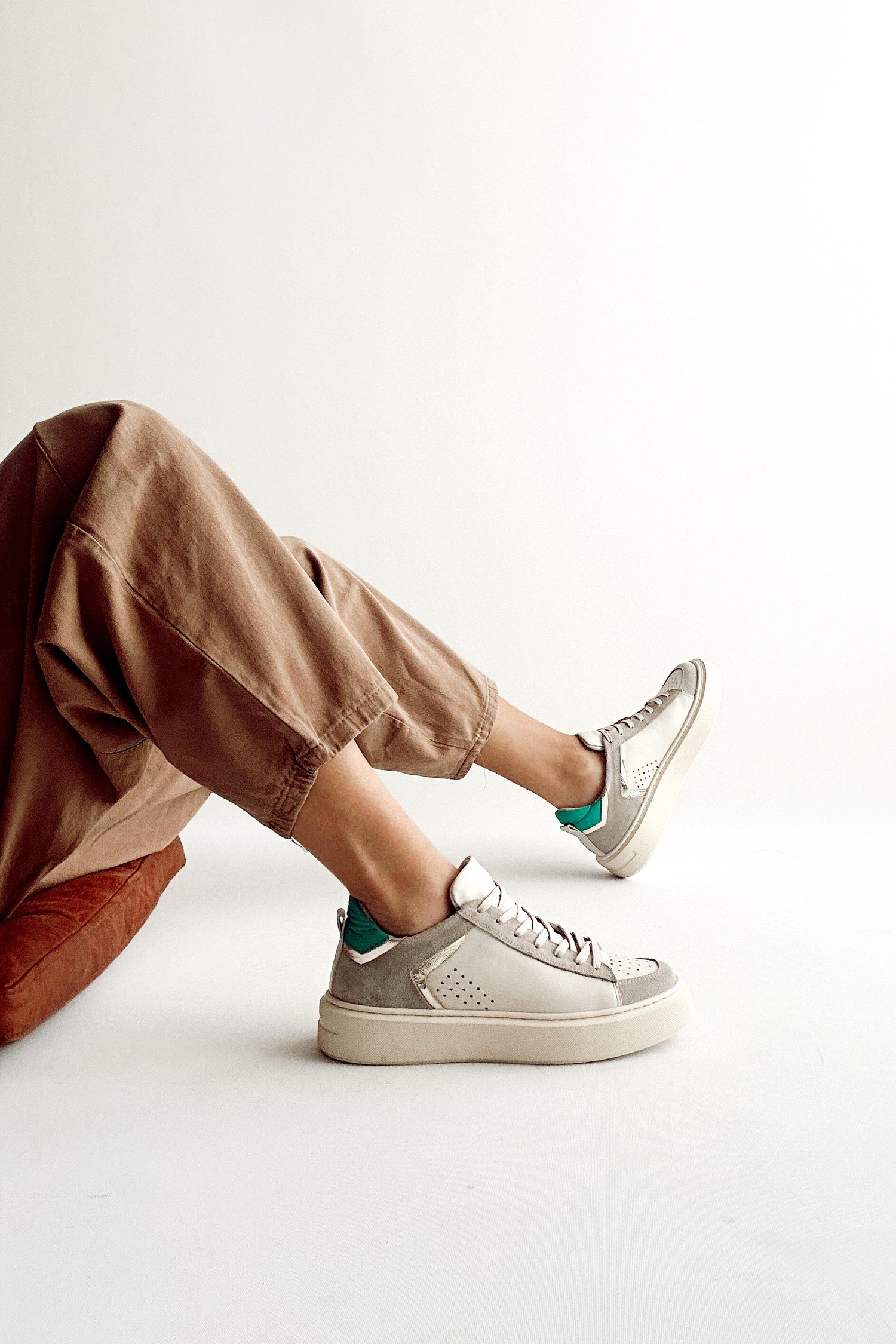 Secret Bej Hakiki Deri Sneakers