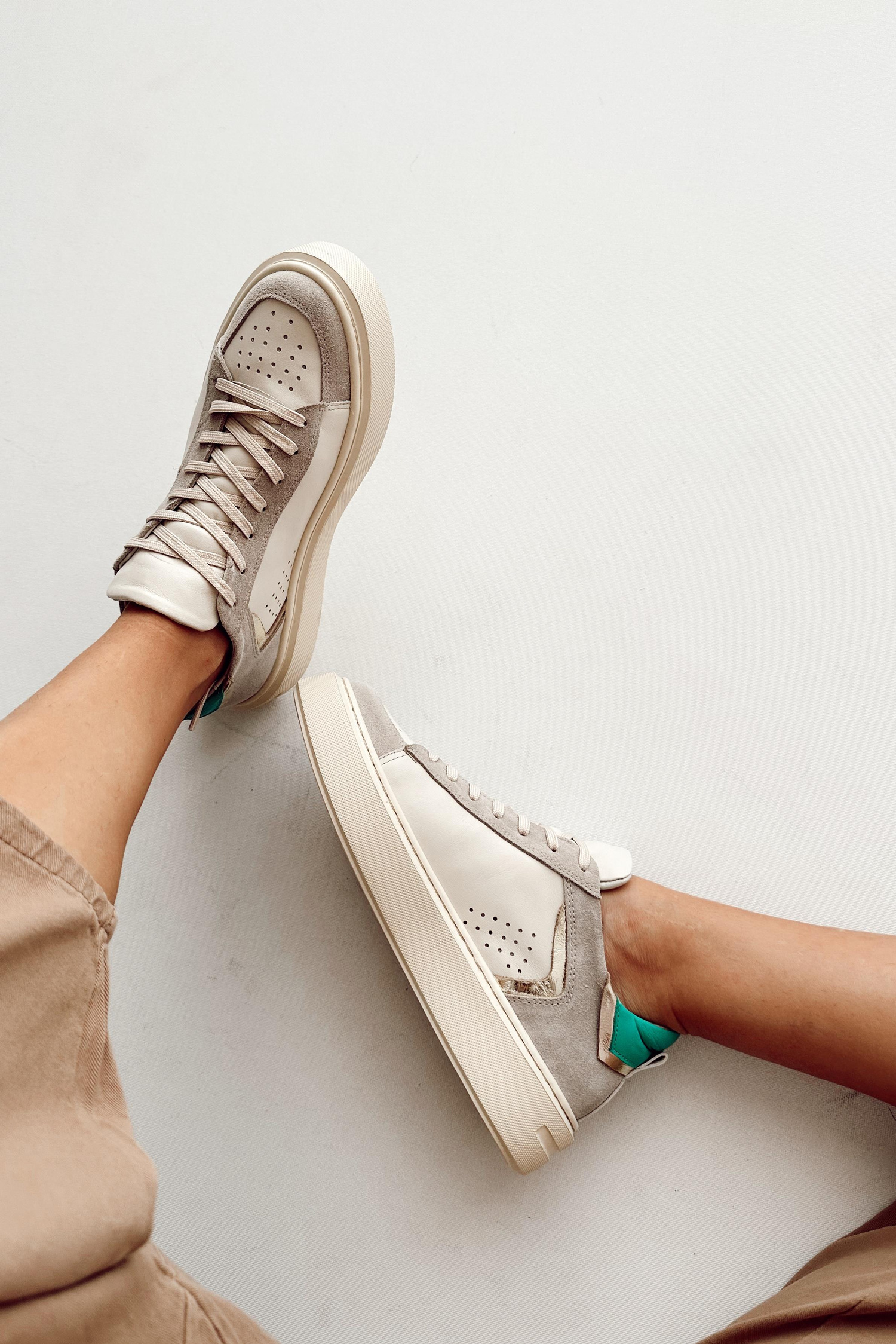 Secret Bej Hakiki Deri Sneakers