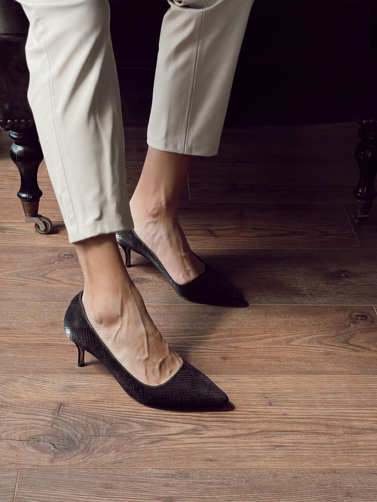 Snake Siyah Stiletto
