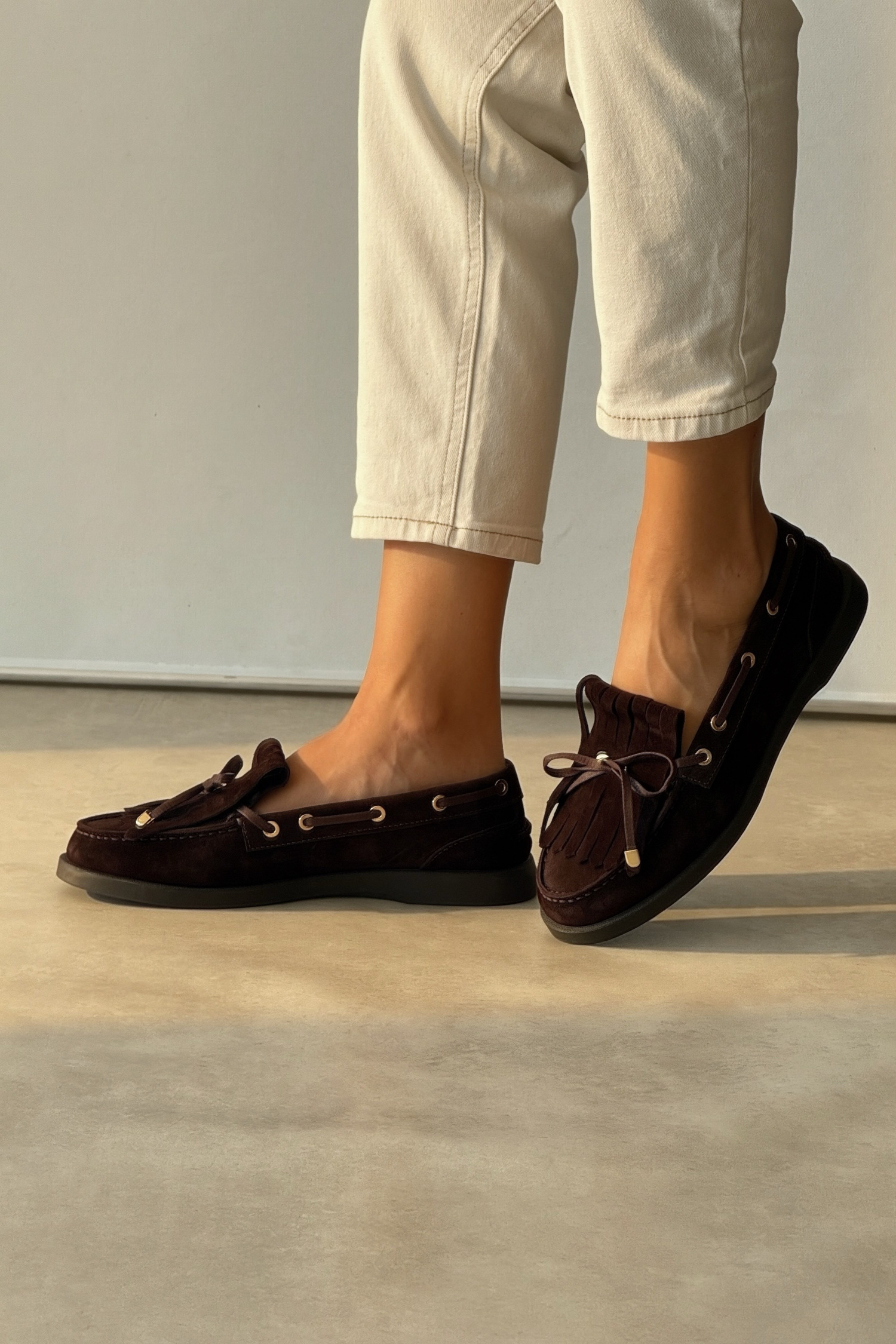 Softee Kahverengi Hakiki Deri Loafer