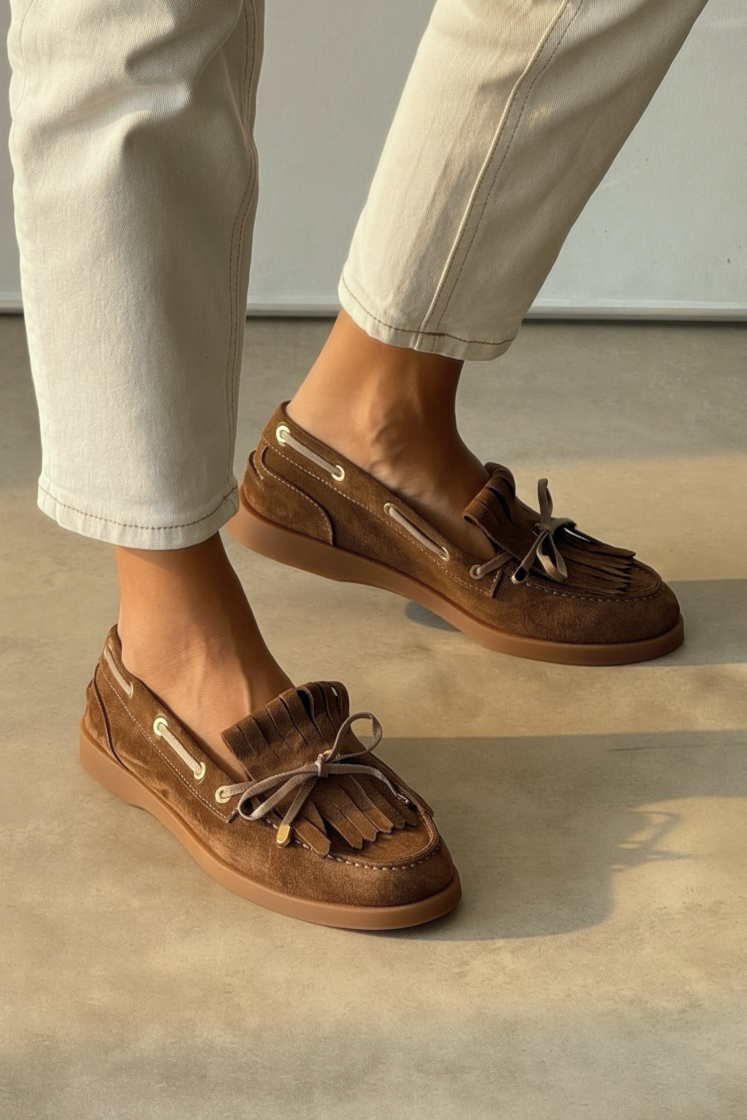 Softee Toprak Hakiki Deri Loafer