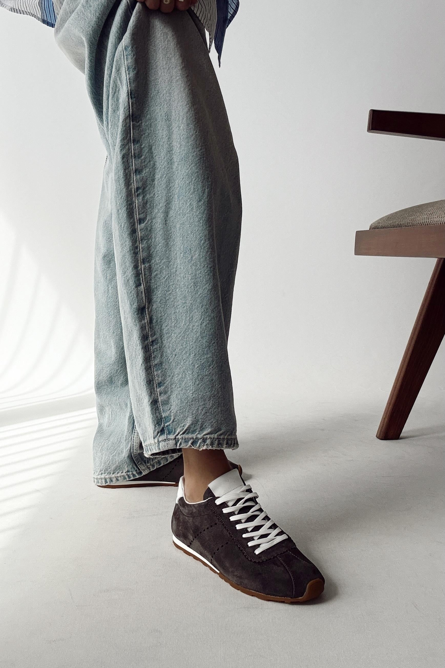 Sortie Antrasit Hakiki Deri Sneaker