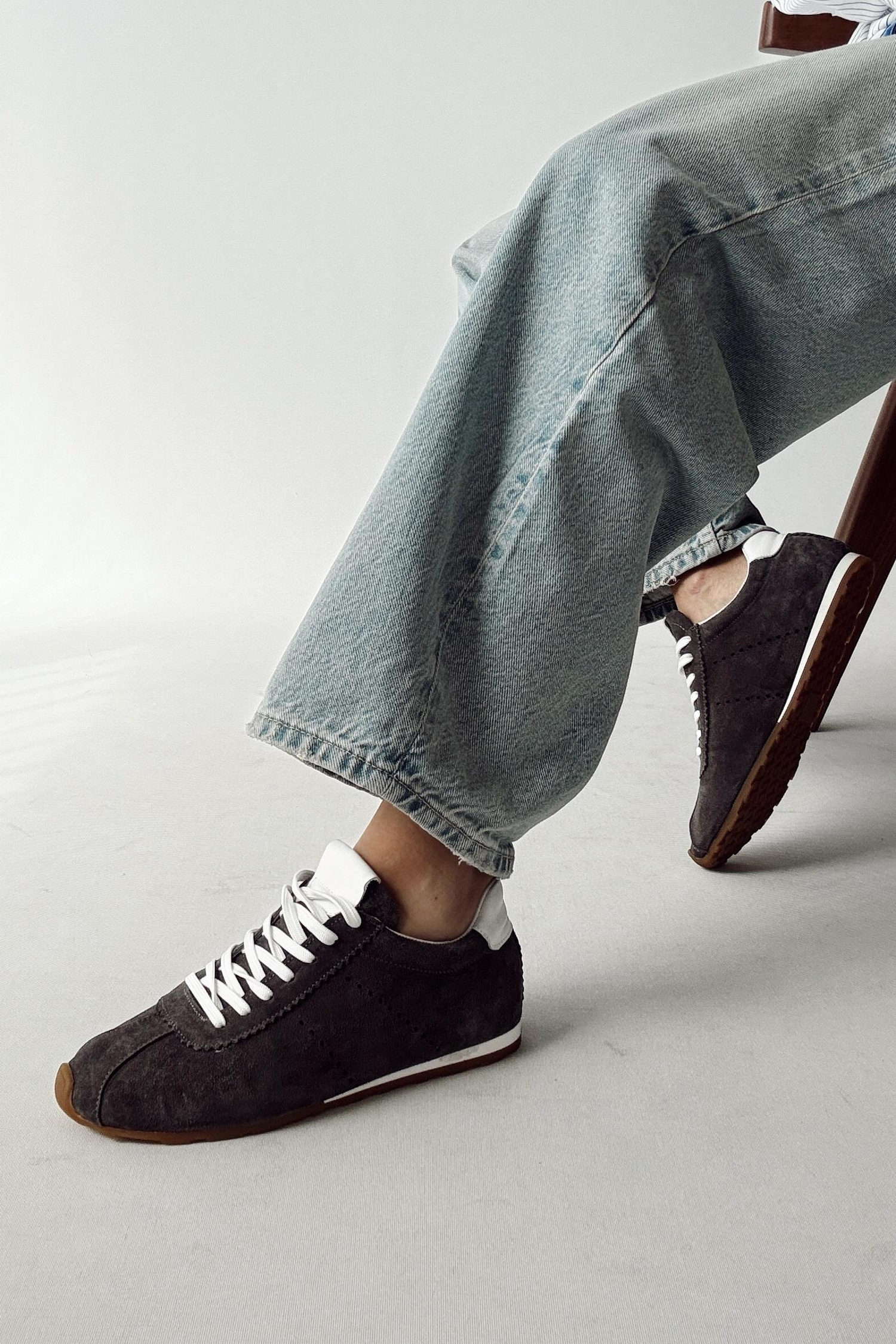 Sortie Antrasit Hakiki Deri Sneaker