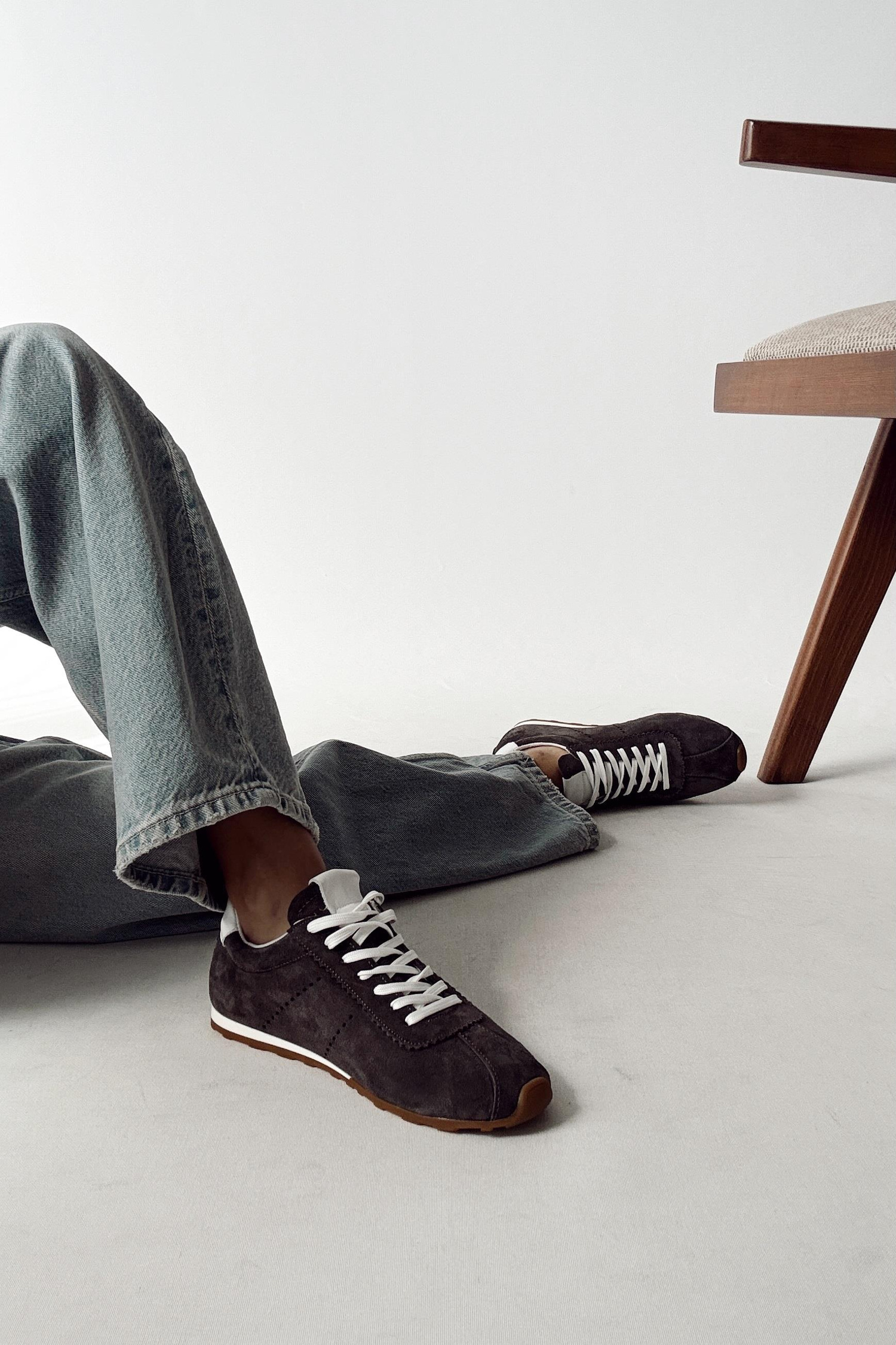 Sortie Antrasit Hakiki Deri Sneaker