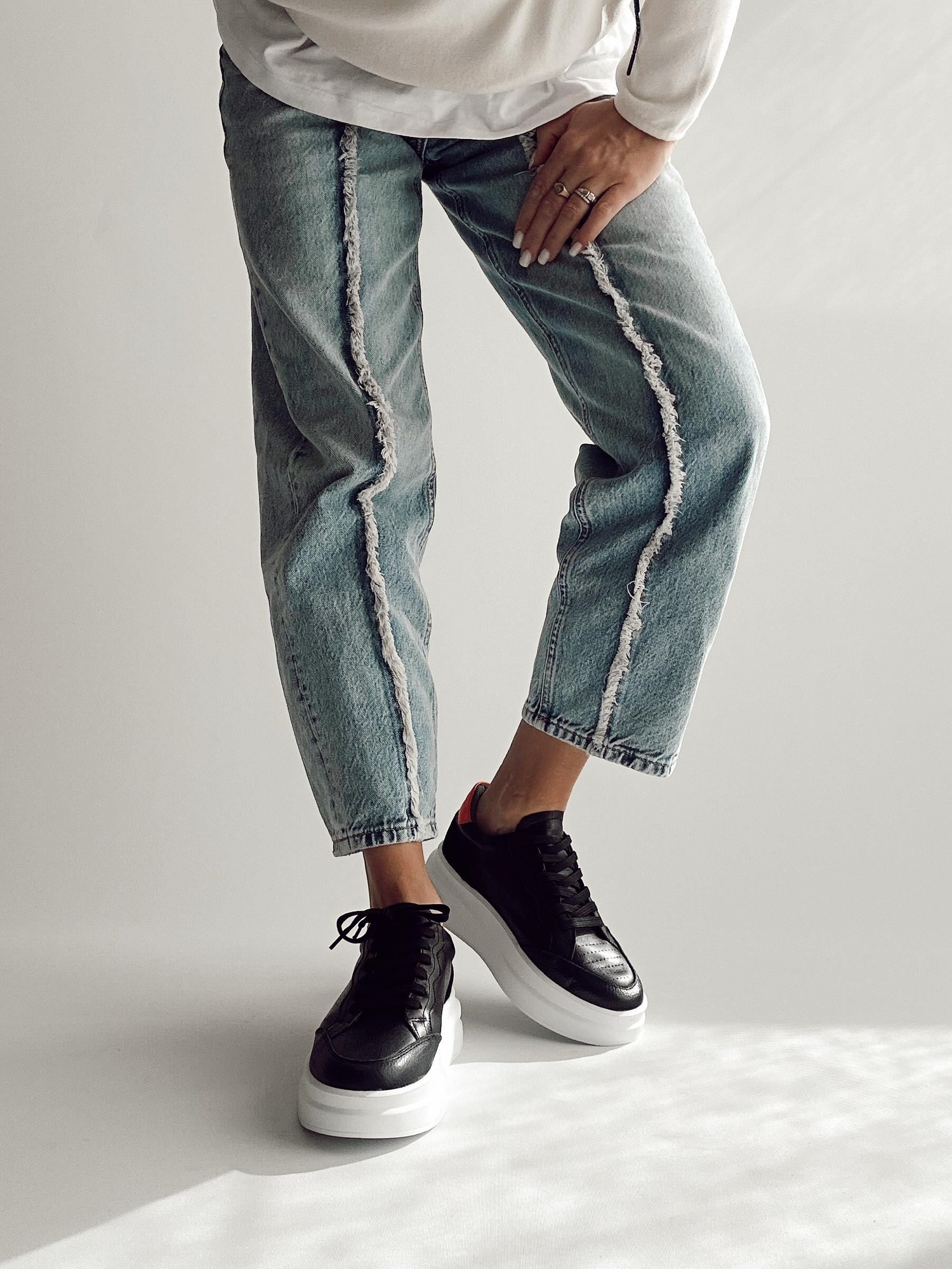 Vegas Siyah Hakiki Deri Sneaker