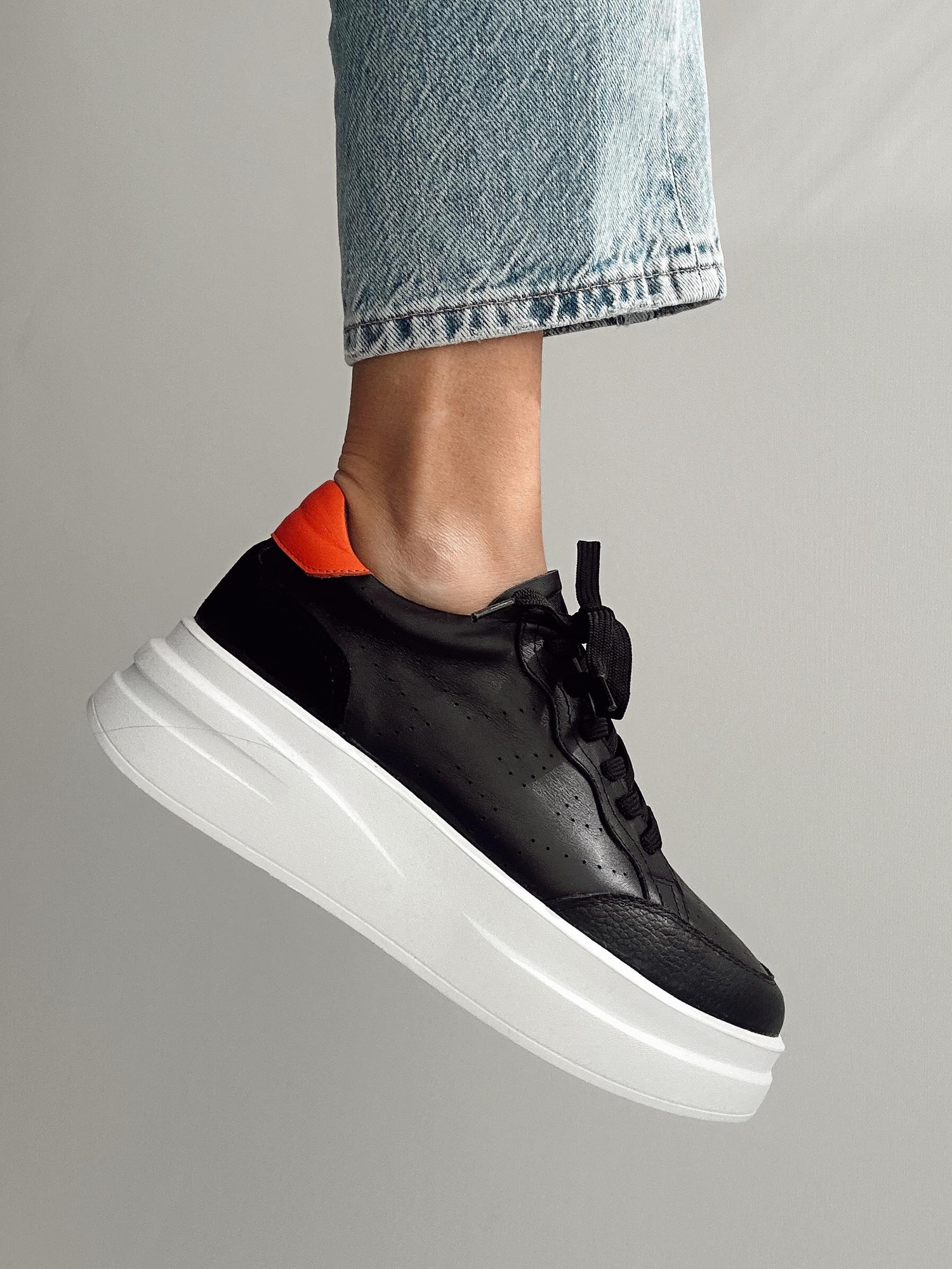 Vegas Siyah Hakiki Deri Sneaker