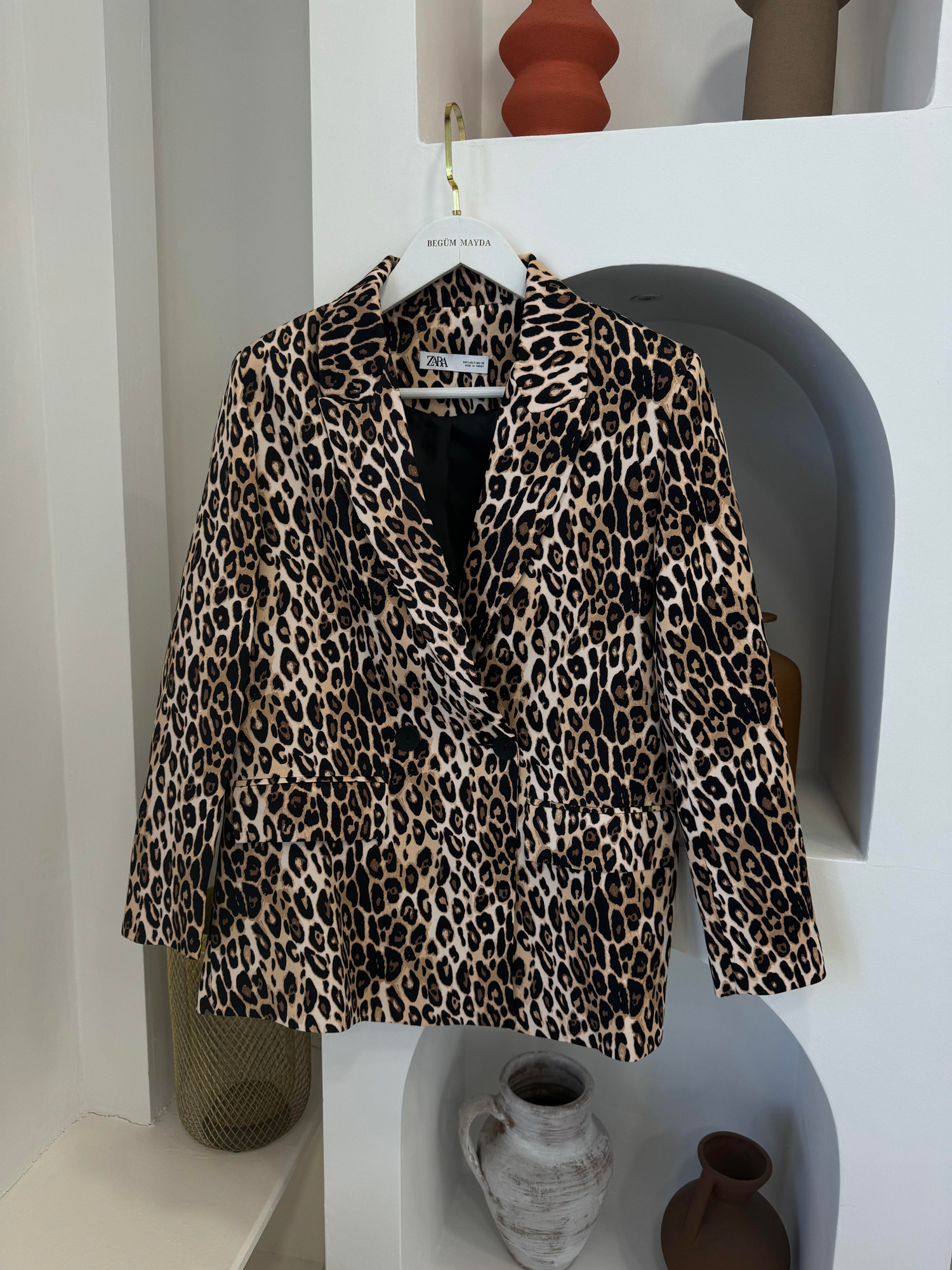 Orjinal Marka Leopar Blazer Ceket