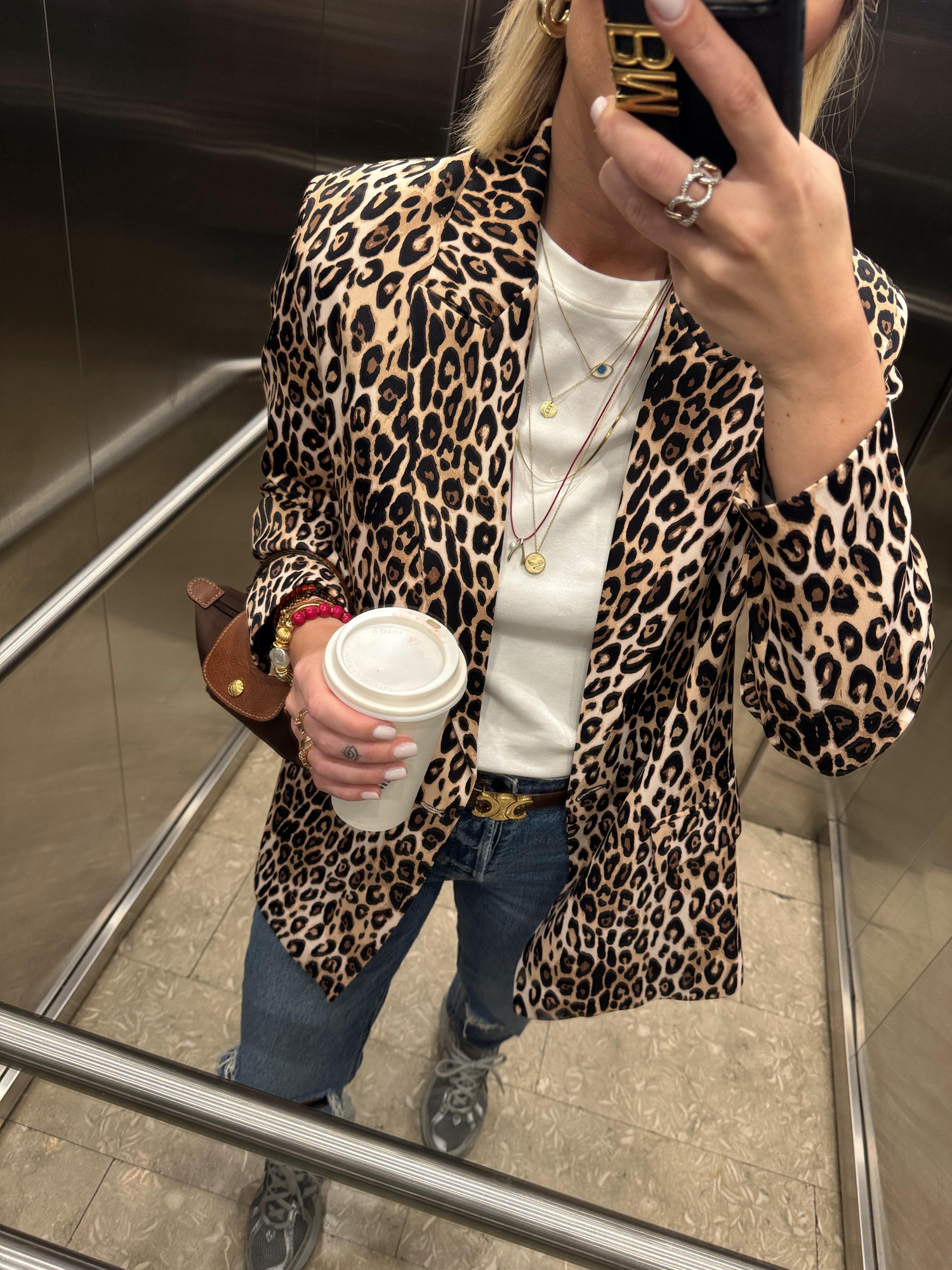 Orjinal Marka Leopar Blazer Ceket