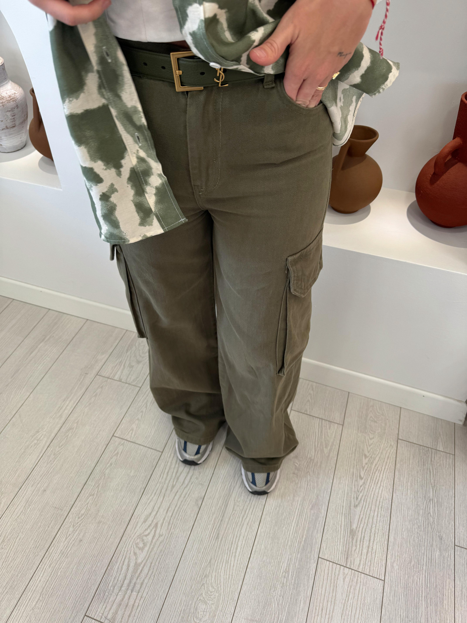 Orjinal Model Haki Gabardin Kargo Pantolon