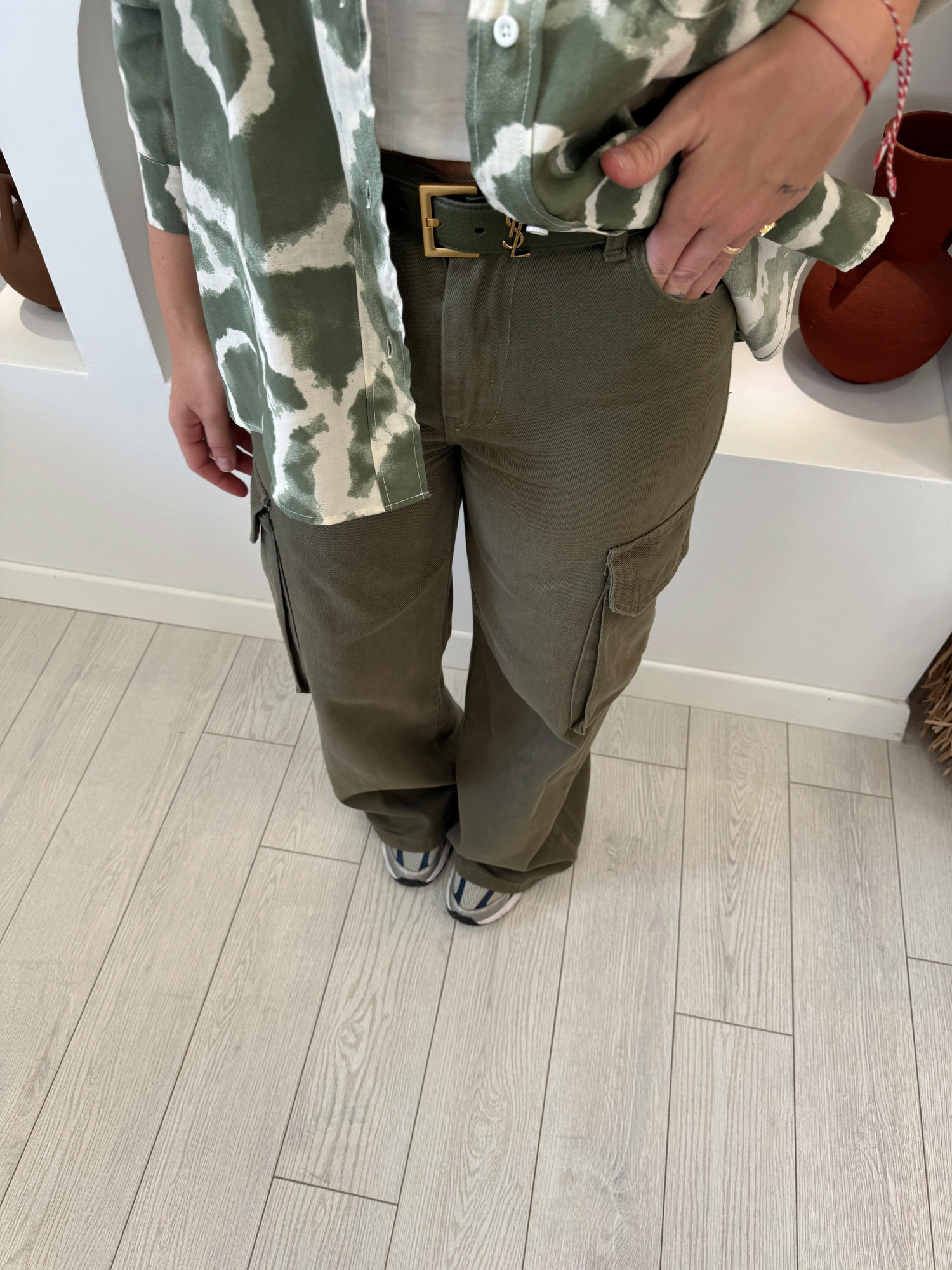 Orjinal Model Haki Gabardin Kargo Pantolon