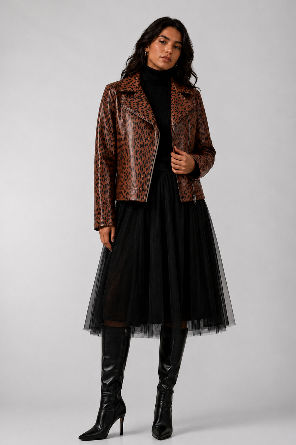 CATALİNA LEOPAR DERİ CEKET