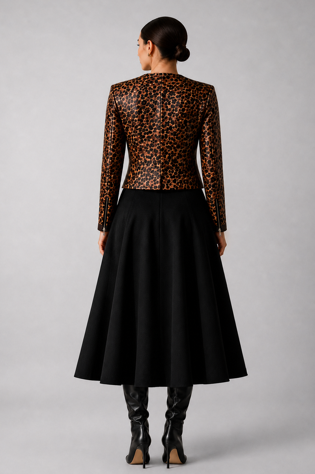 MONACO LEOPAR DERİ CEKET
