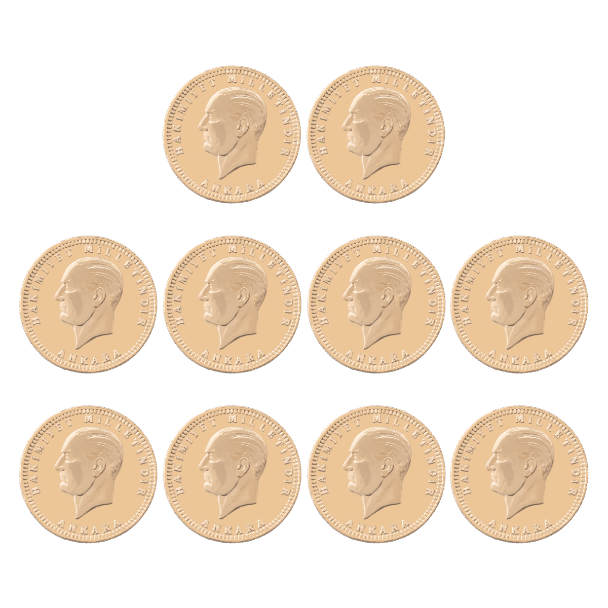 10 Adet Yeni Ata Lira