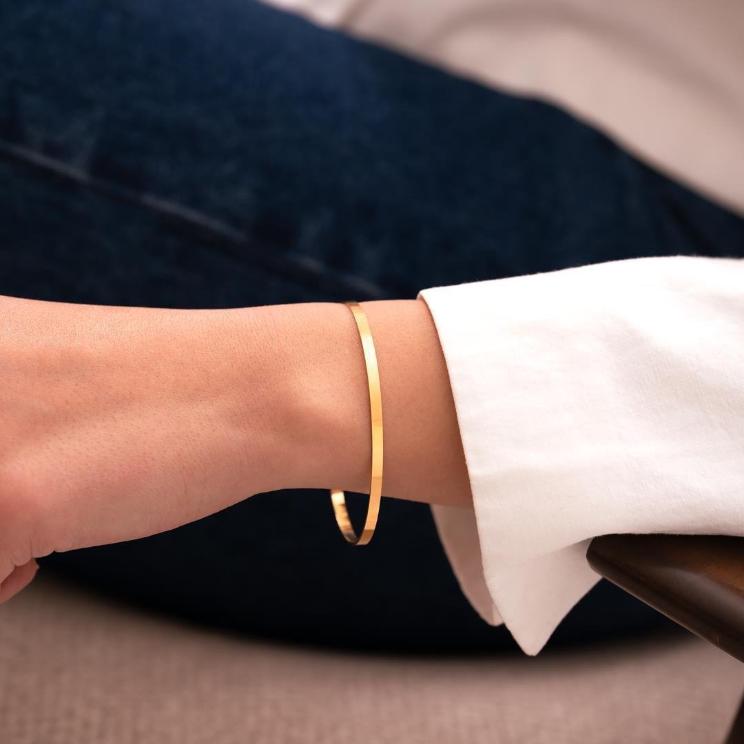 18 Gr(Gram) 3Lü Düz Kibrit Çöpü Takım 22 Ayar Altın İşçiliksiz Yatırımlık Bilezik